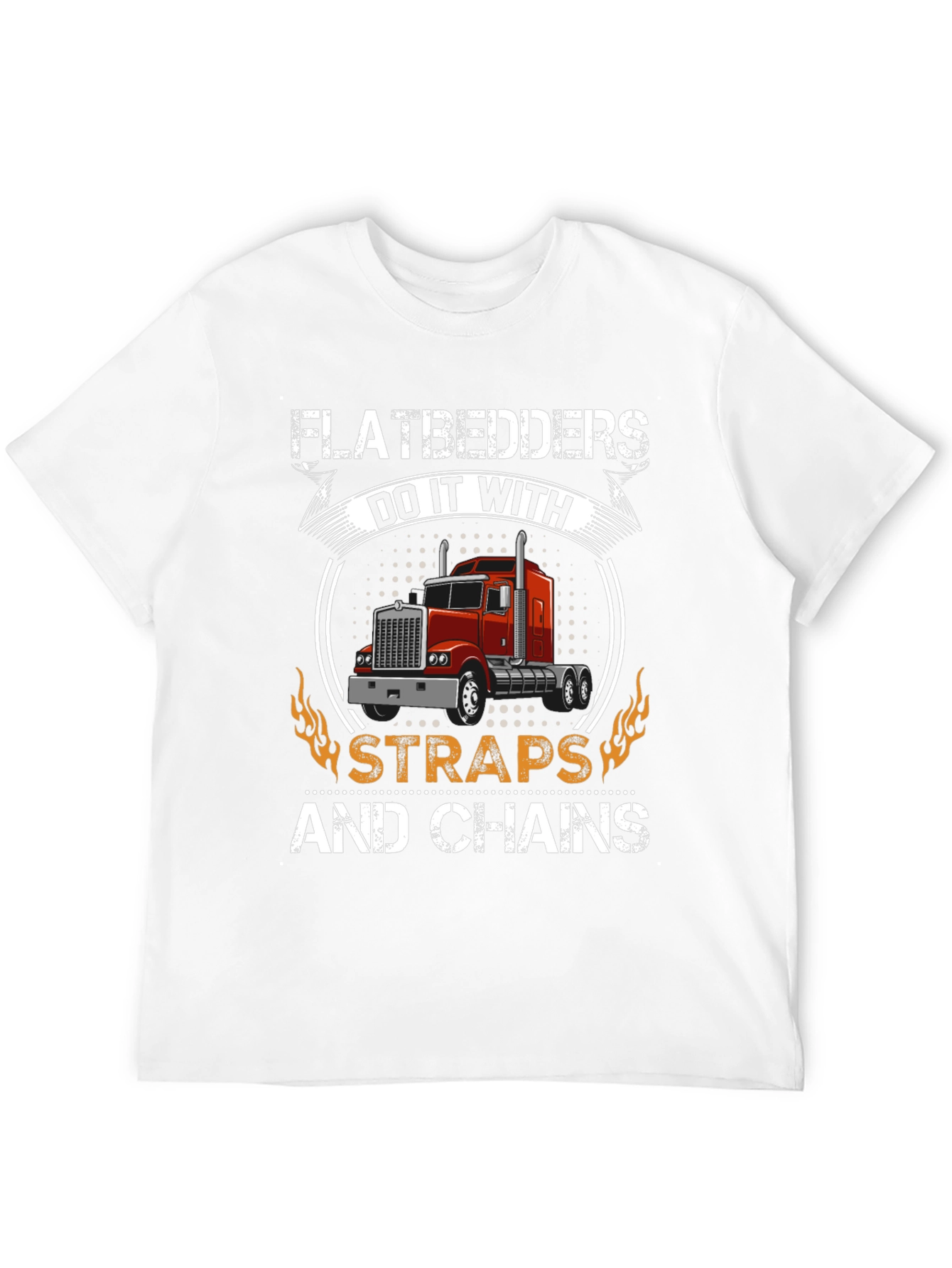 Black Flatbedders Straps & Chains T-Shirt - Trucker Tee view 12