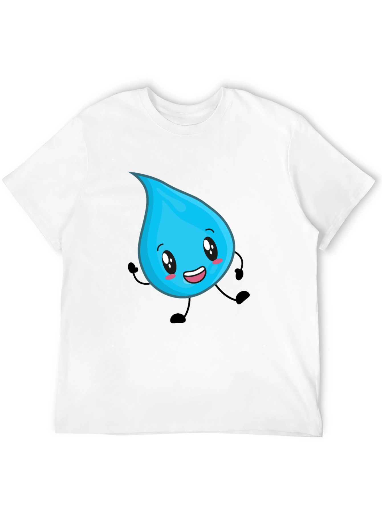 Black Cute Water Drop Graphic Tee - Black view 12