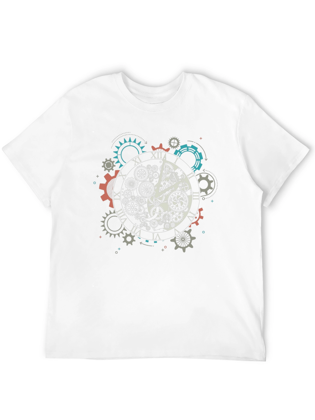 Black Steampunk Clockwork T-Shirt - Mechanical Time Tee view 12