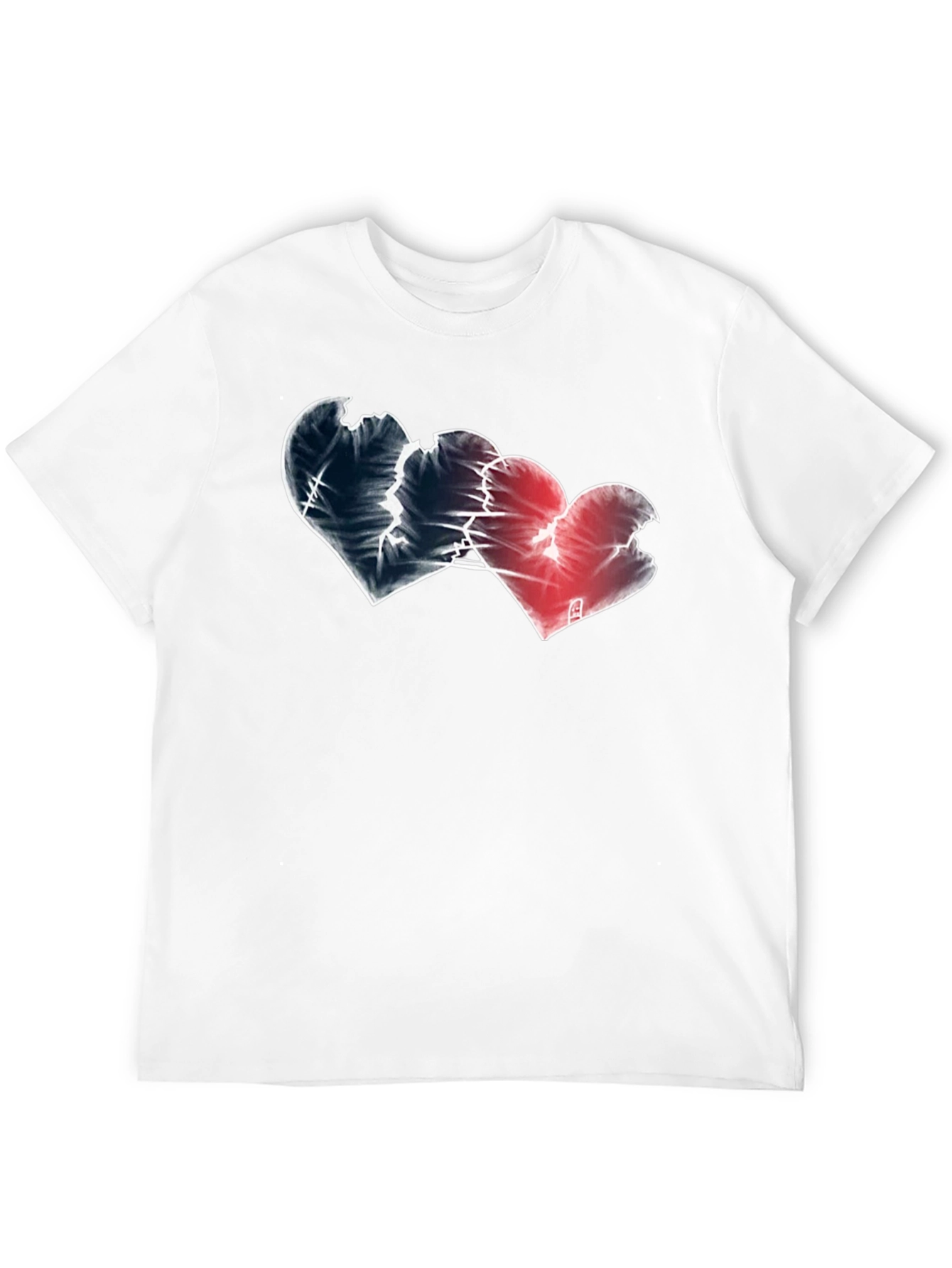 Black Broken Hearts Graphic Tee - Black view 12