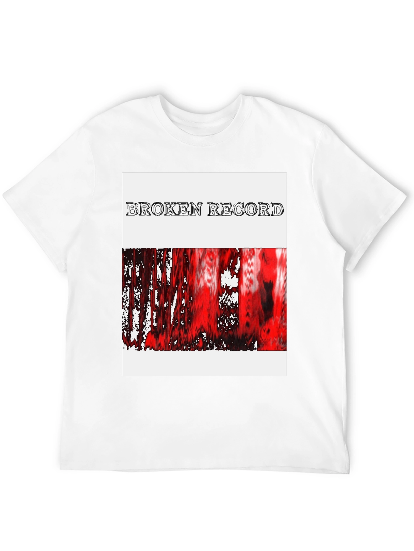 Black Broken Record Graphic Tee - Trendy Casual Style view 12