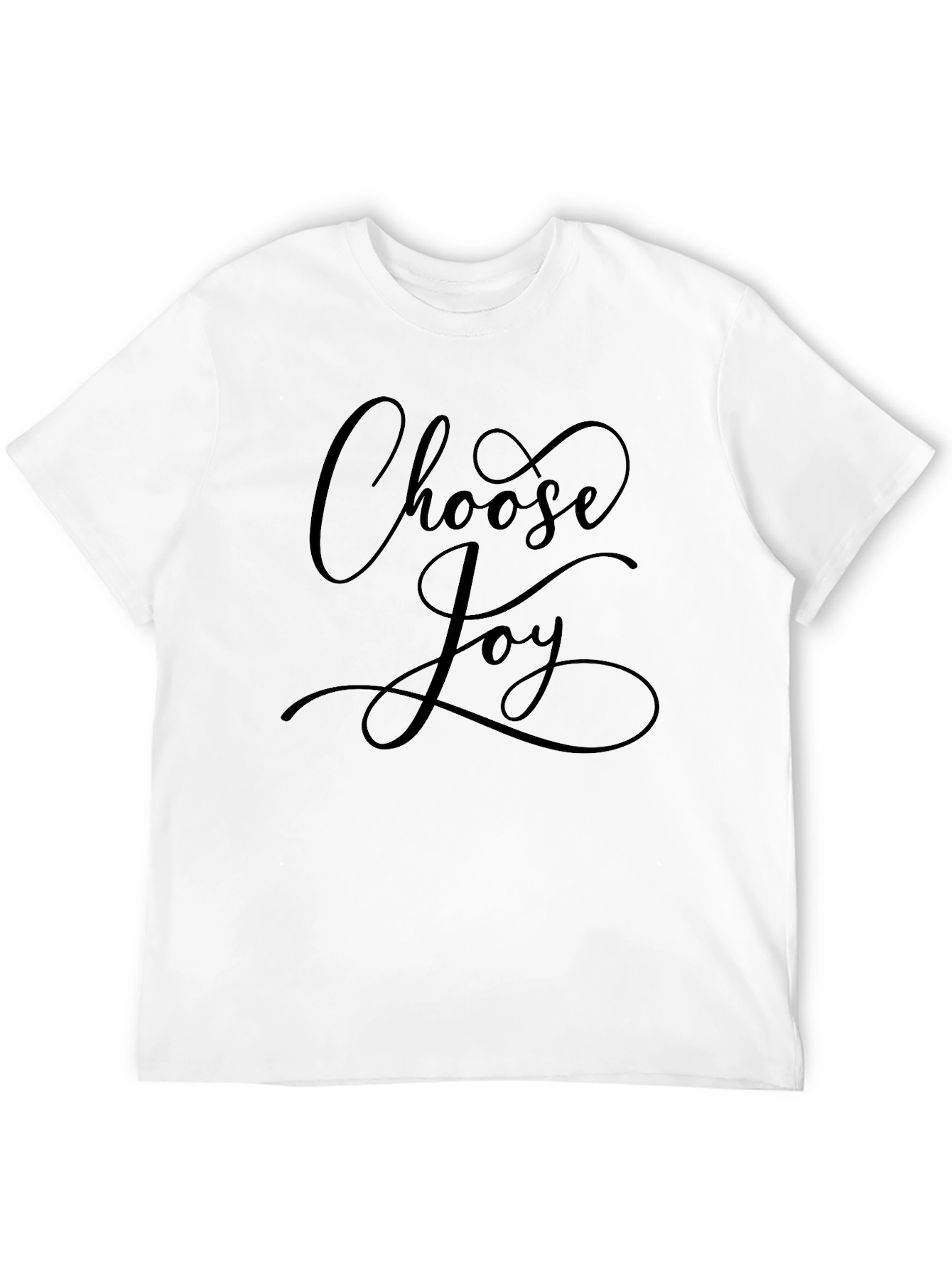 Black Choose Joy Graphic Tee - Soft Cotton Blend view 12