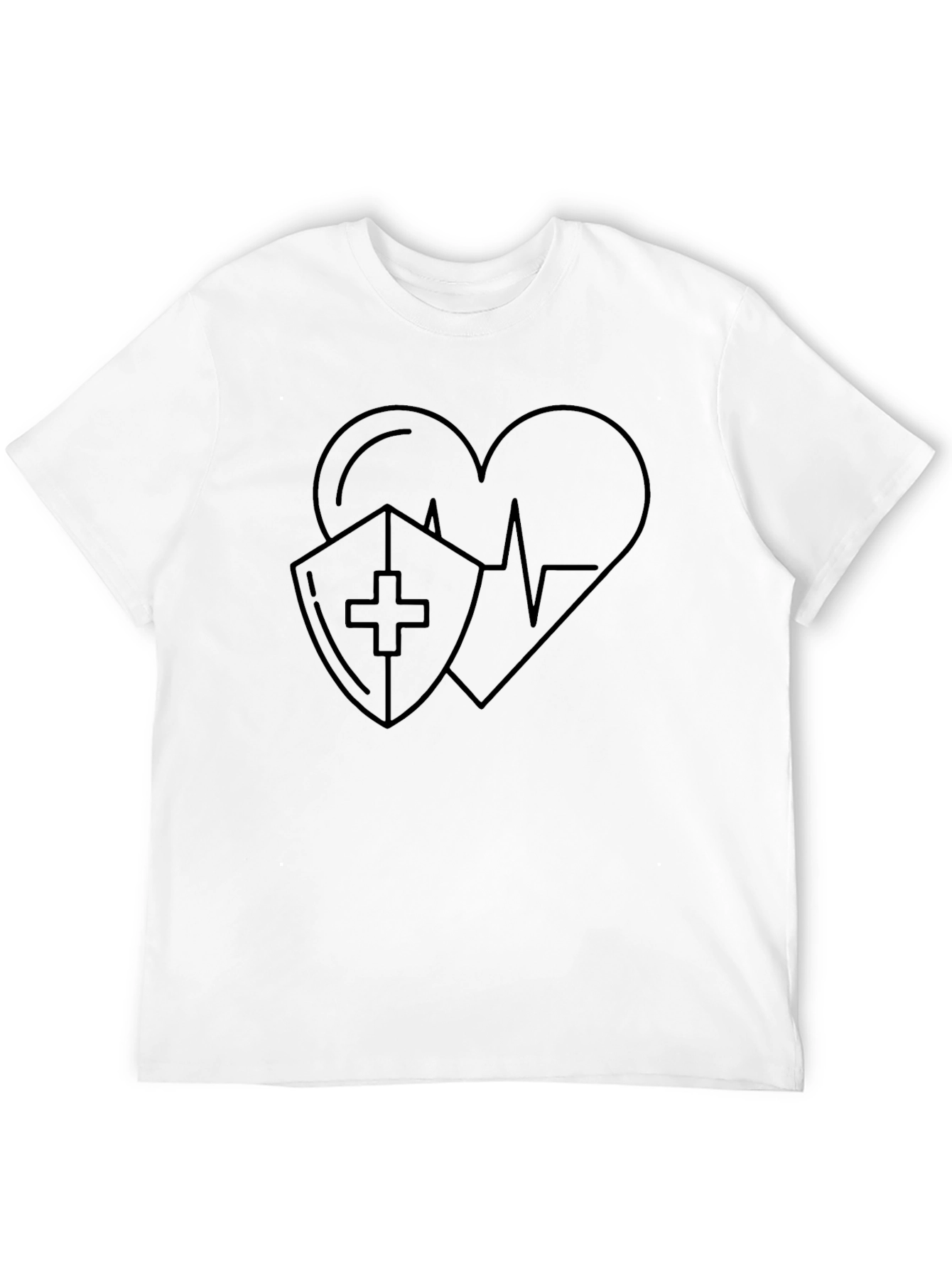 Black Heart Shield T-Shirt - Stylish Protection view 12
