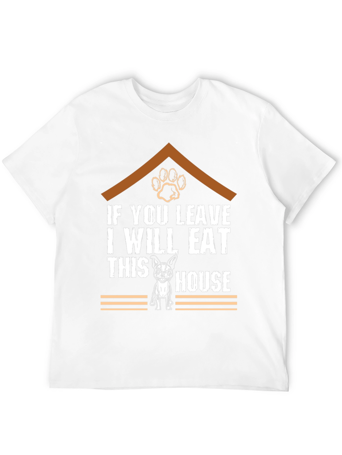 Black Funny Dog Eat House T-Shirt view 12