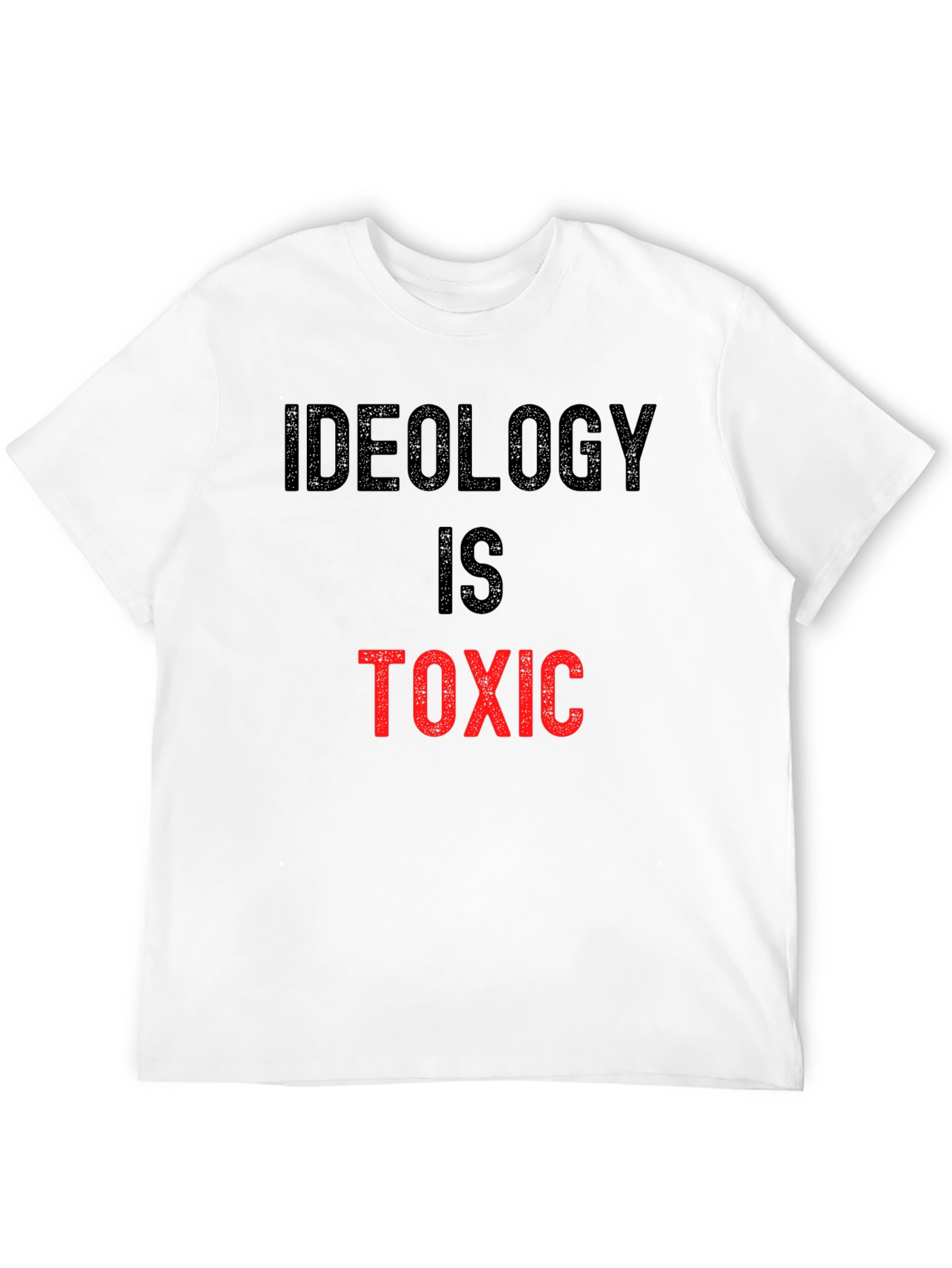 Black Ideology is Toxic Graphic Tee - Anti-Ideology Statement Shirt view 12