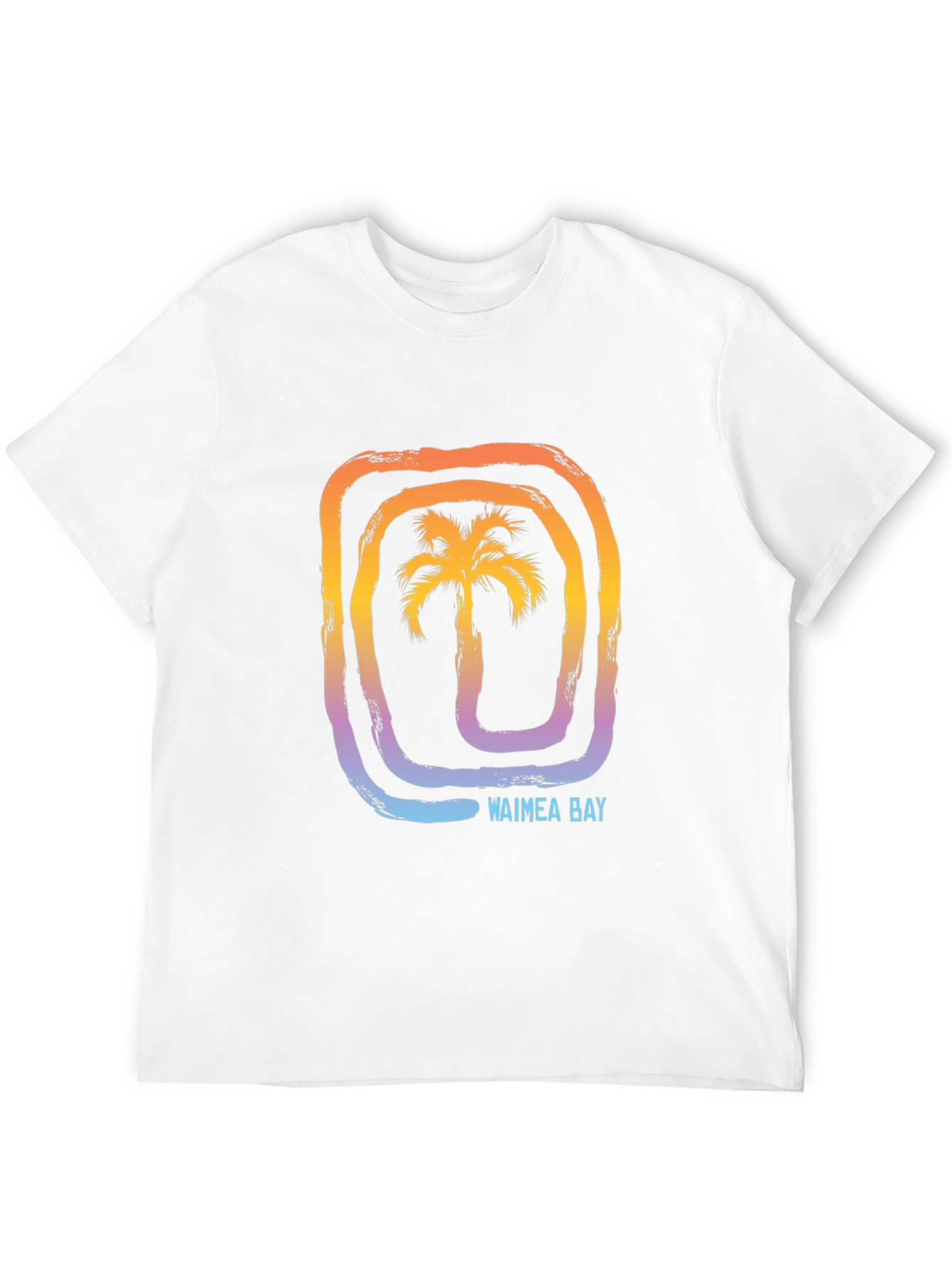 Black Waimea Bay Palm Tree Graphic T-Shirt - Black view 12