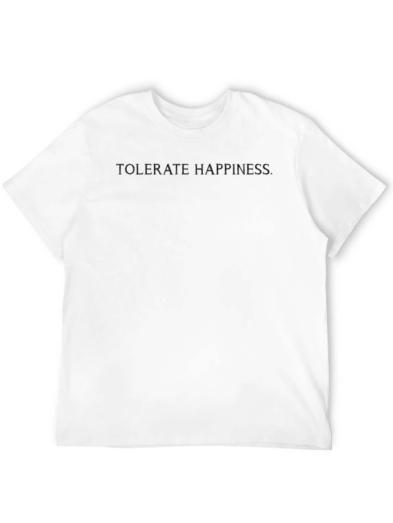 Black Tolerate Happiness Black Graphic Tee view 12