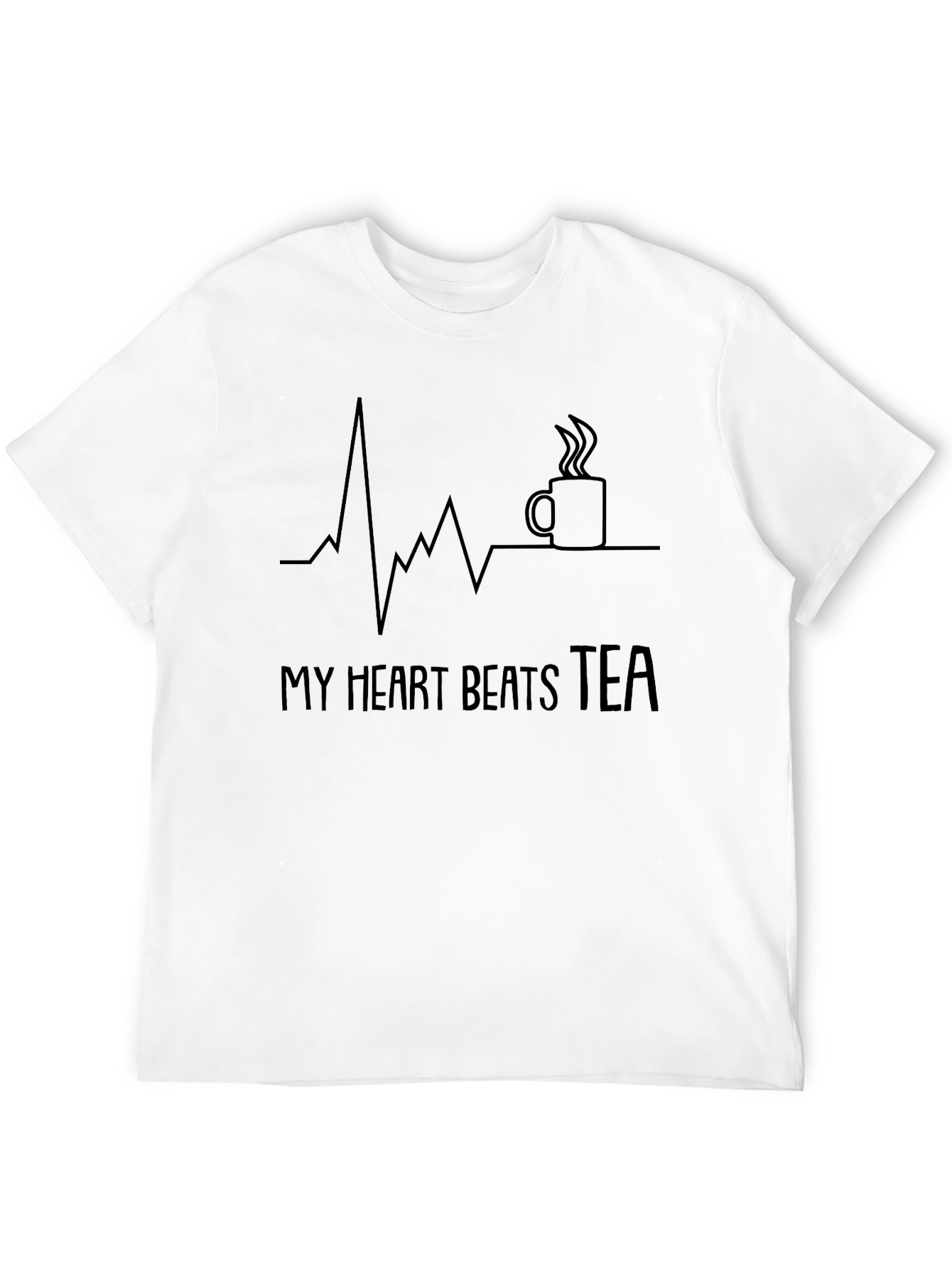 Black My Heart Beats Tea T-Shirt view 12