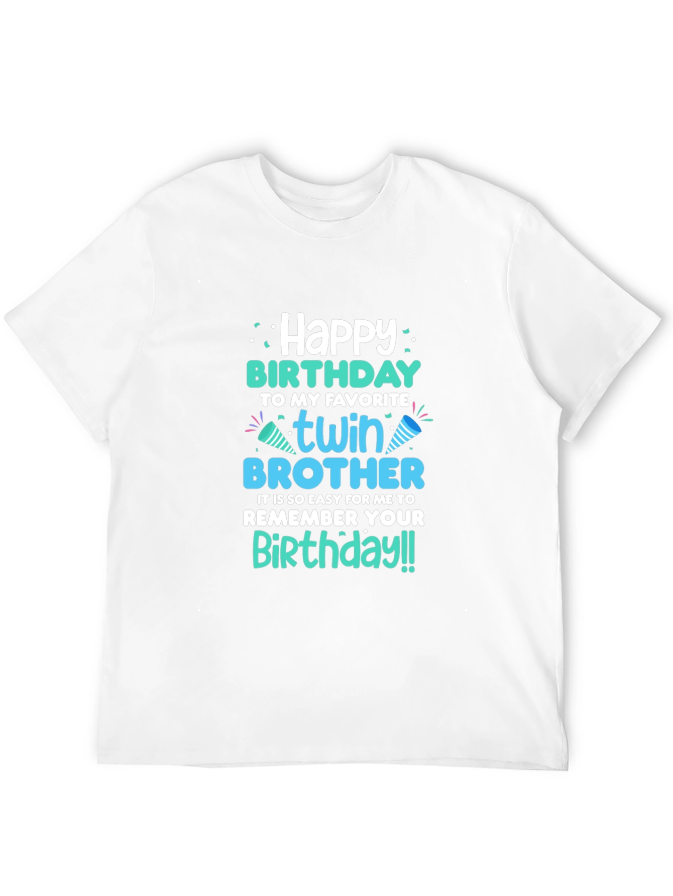 Black Twin Brother Birthday T-Shirt view 12