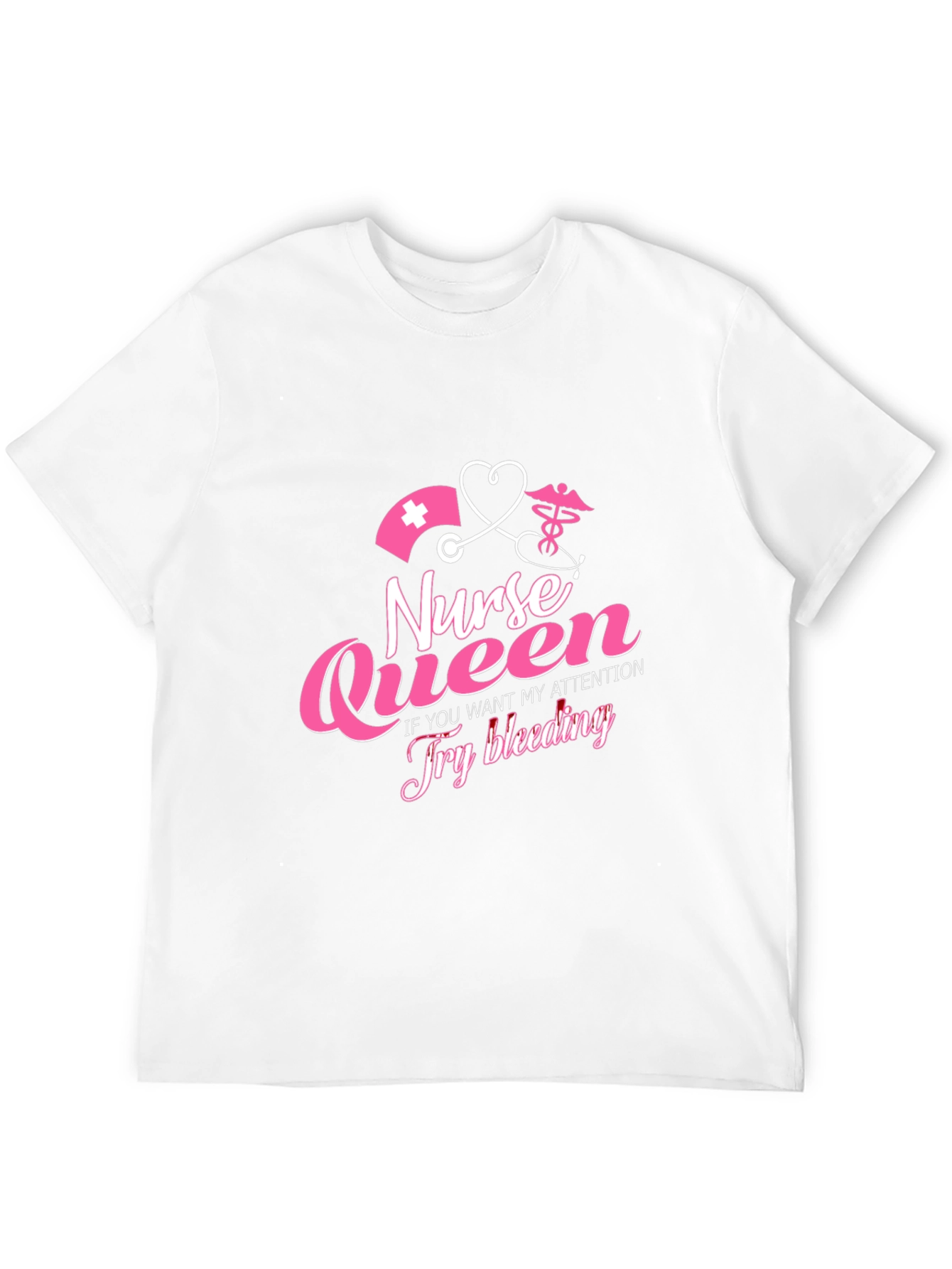 Black Nurse Queen Funny Graphic T-Shirt view 12