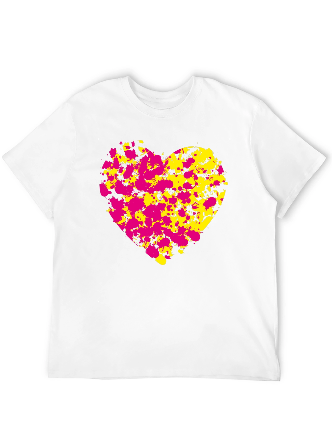Black Abstract Heart Splatter T-Shirt - Black view 12