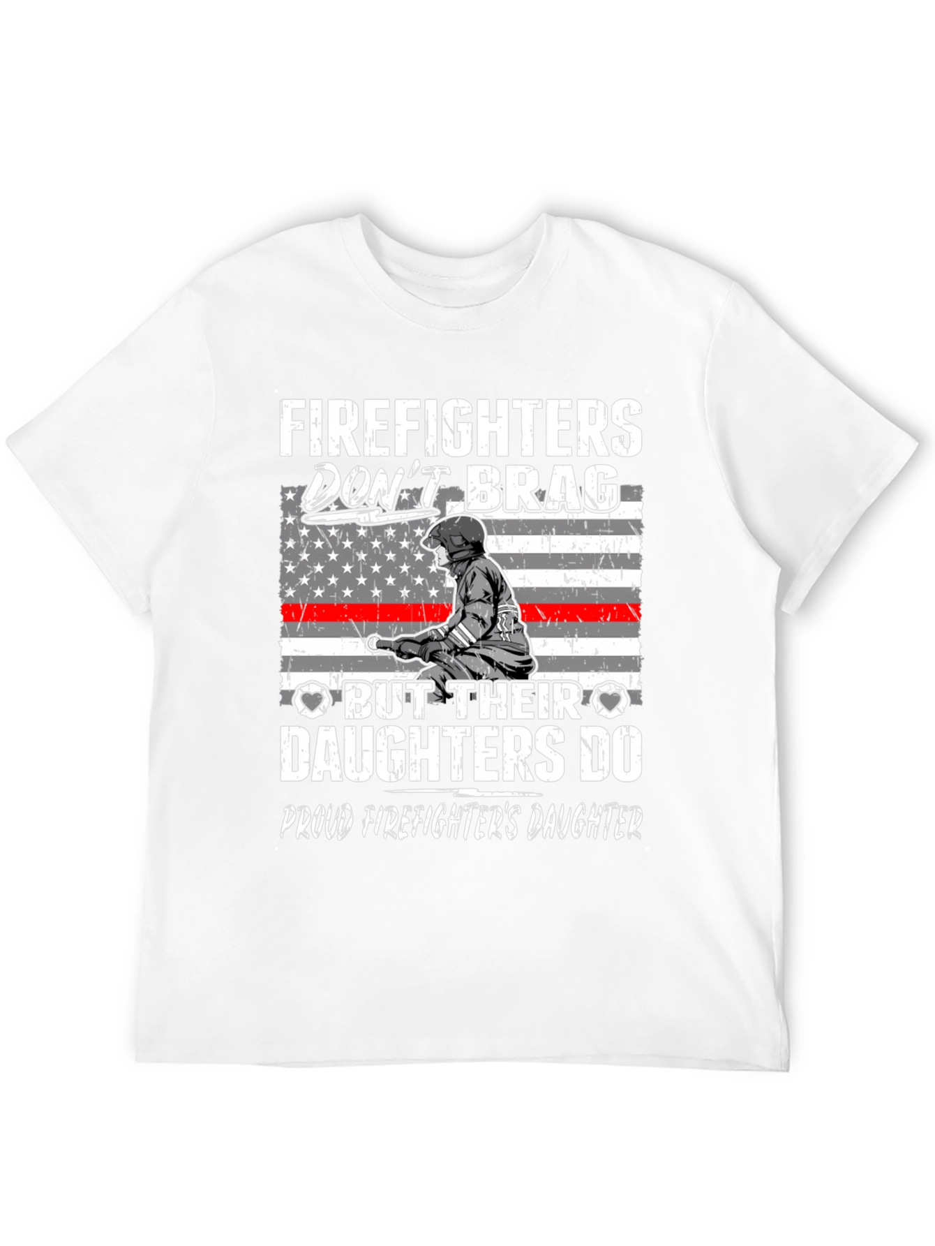 Black Firefighters Daughter Graphic Tee view 12
