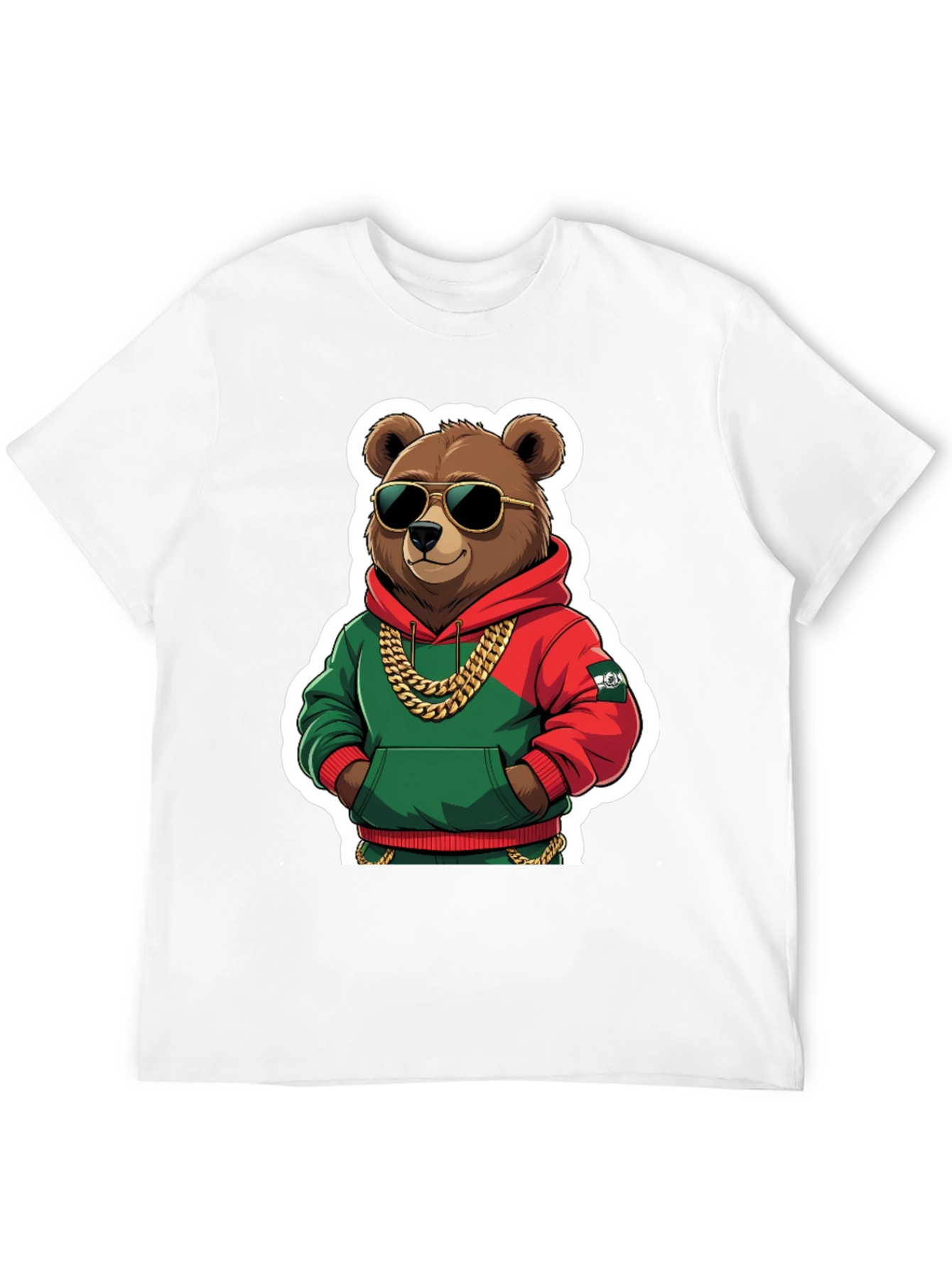 Black Cool Bear T-Shirt - Hip Hop Style view 12