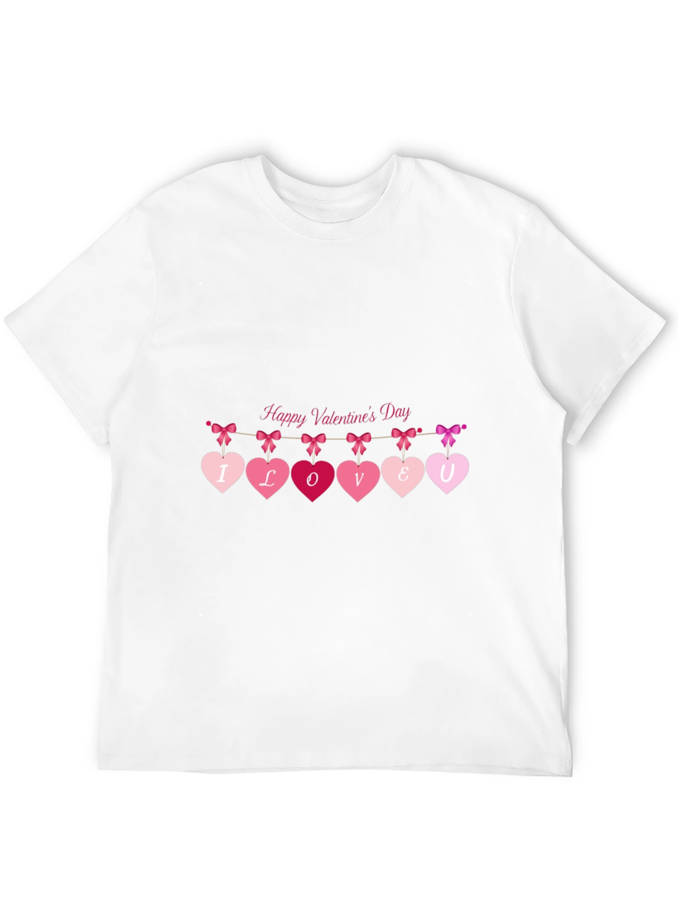 Black Valentine's Day Heart Banner Graphic Tee view 12
