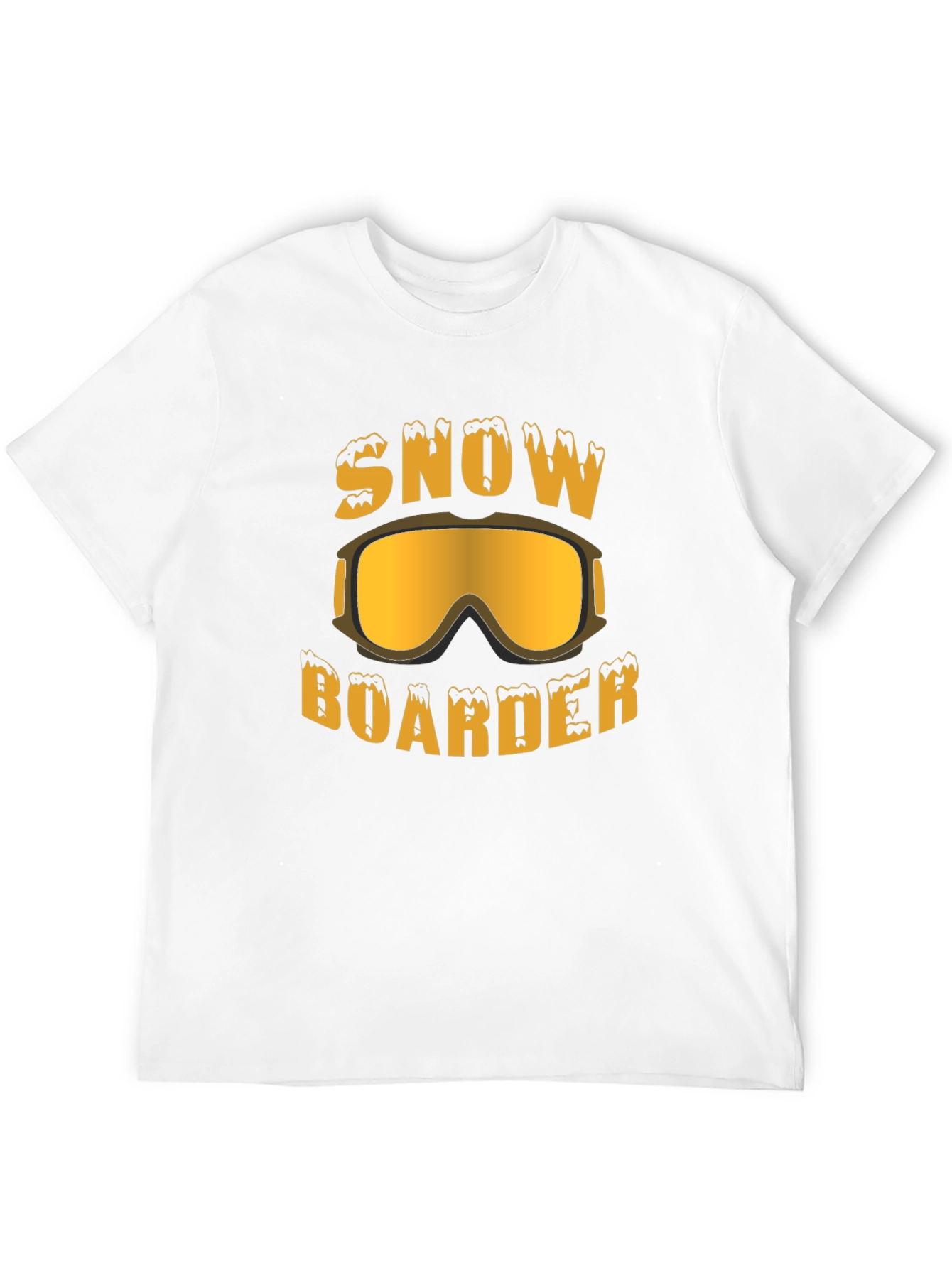 Black Snowboarder Graphic Tee - Black Cotton T-Shirt view 12
