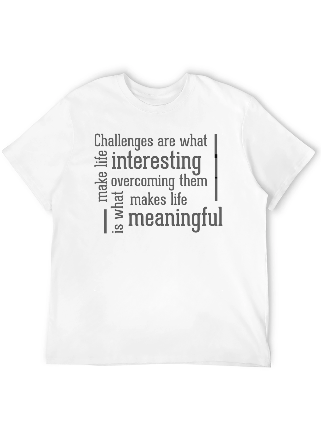 Black Challenges T-Shirt - Interesting Meaningful Life Tee view 12