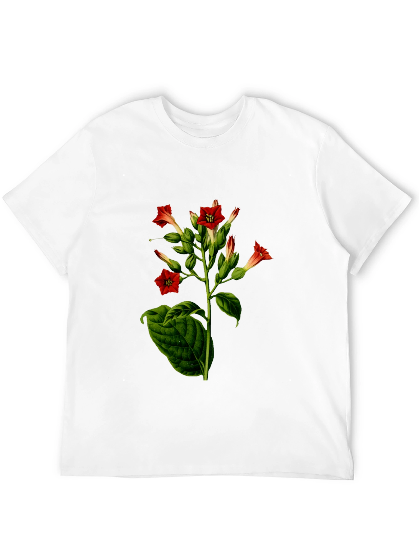 Black Floral Botanical Black T-Shirt view 12