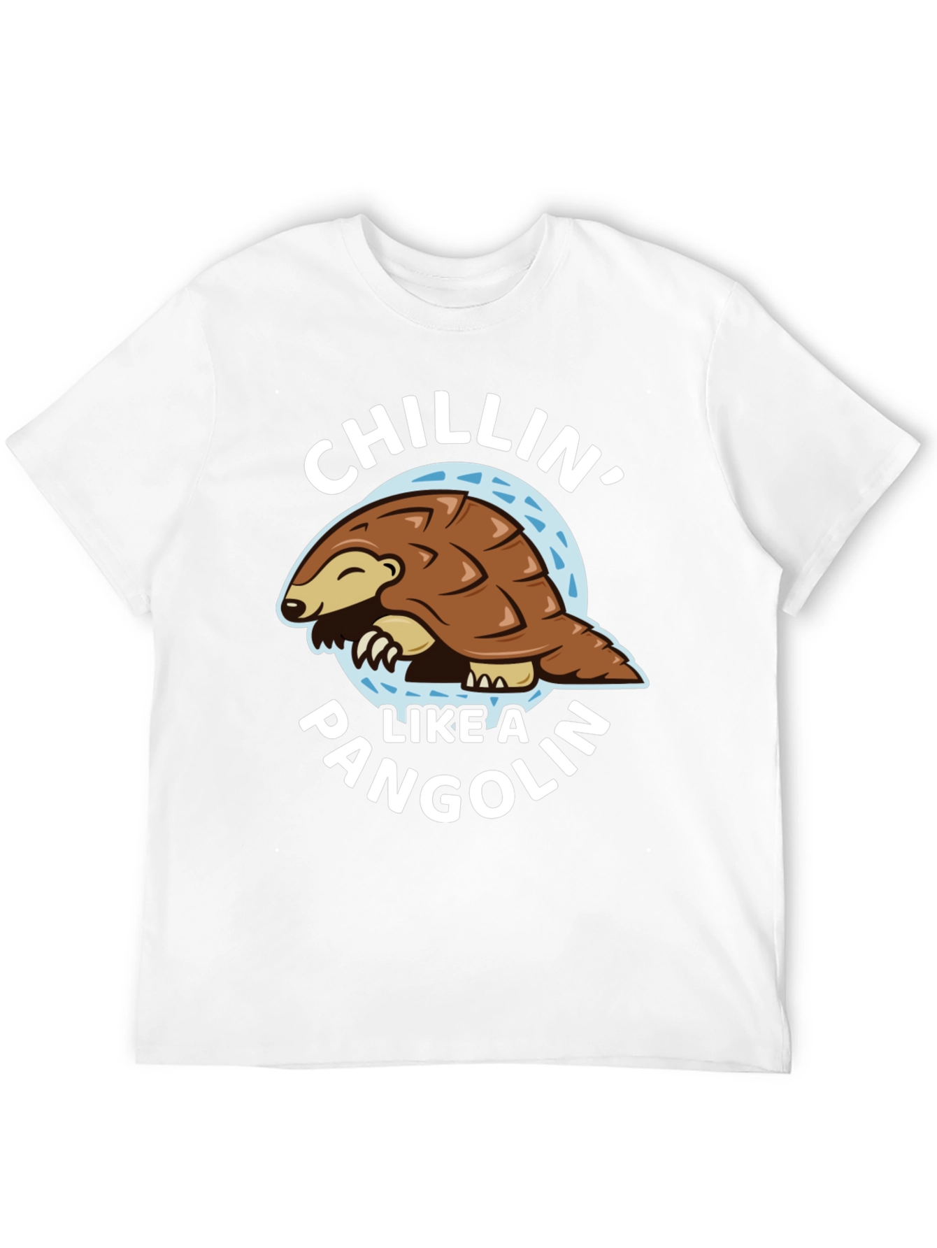 Black Chillin' Like a Pangolin Black T-Shirt view 12