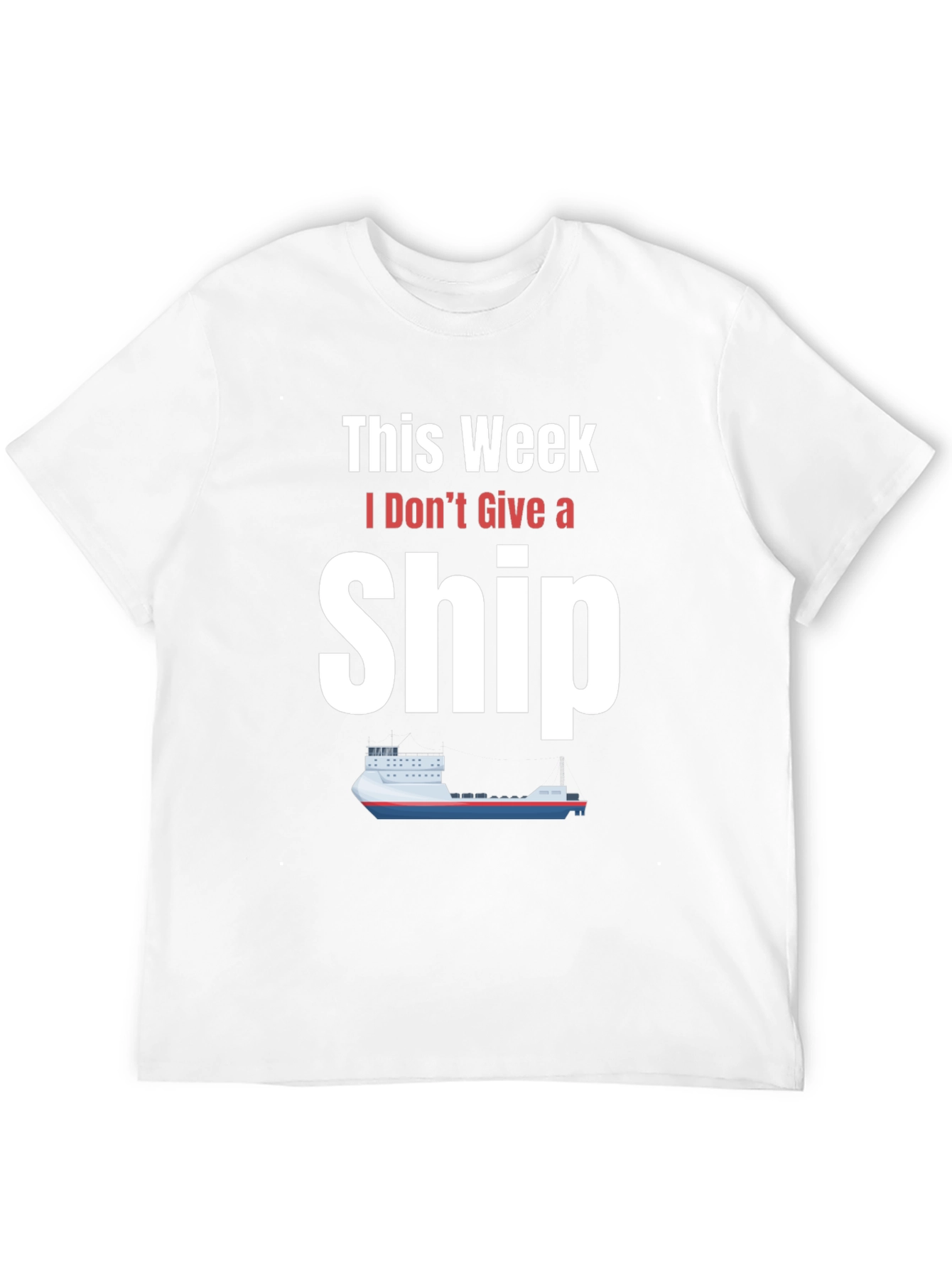 Black Funny 'I Don't Give a Ship' Graphic T-Shirt view 12