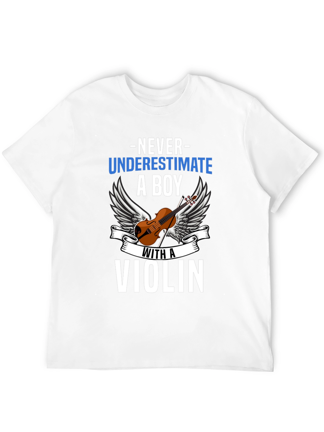 Black Never Underestimate a Boy With a Violin T-Shirt view 12