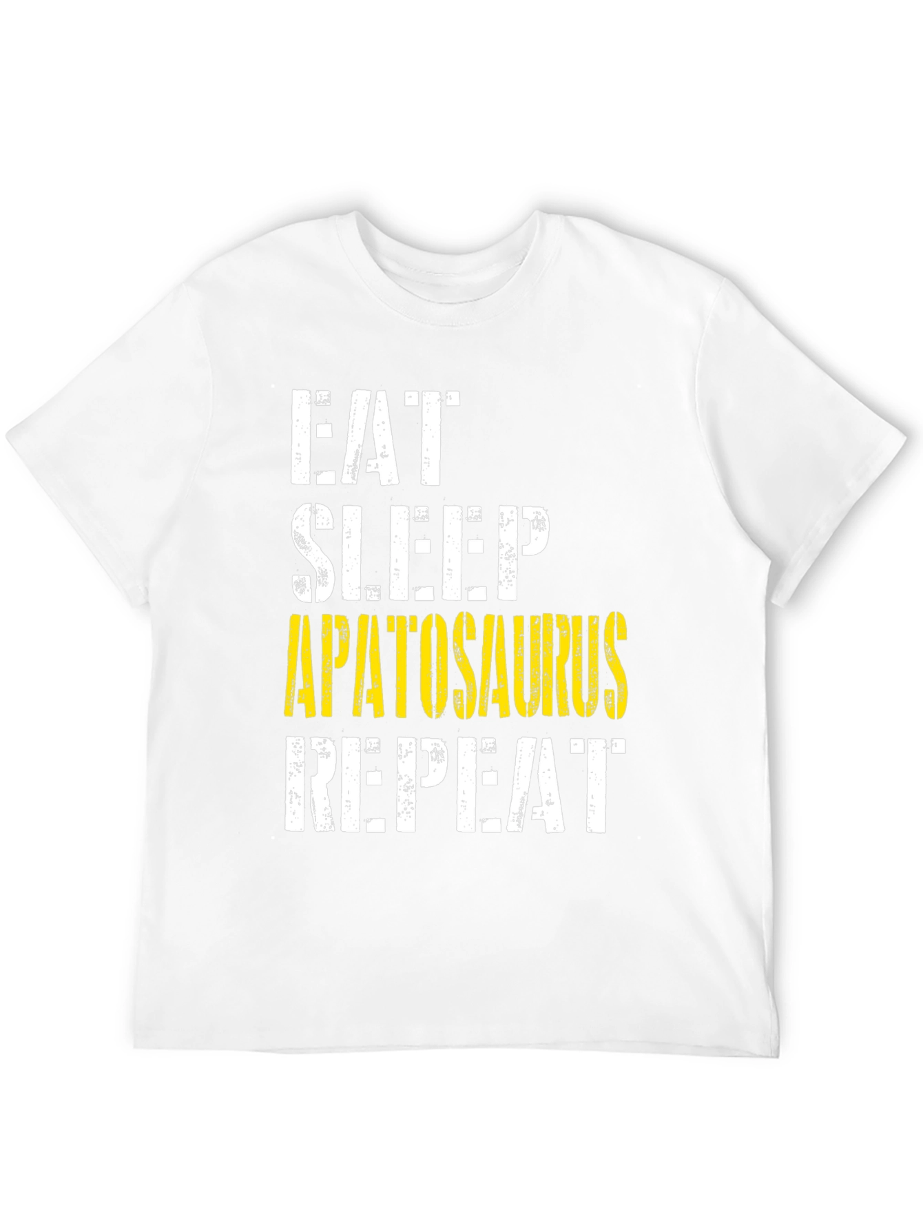 Black Eat Sleep Apatosaurus Repeat Graphic Tee view 12