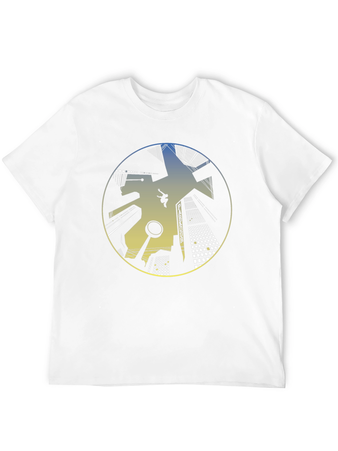 Black Parkour Cityscape Graphic T-Shirt view 12
