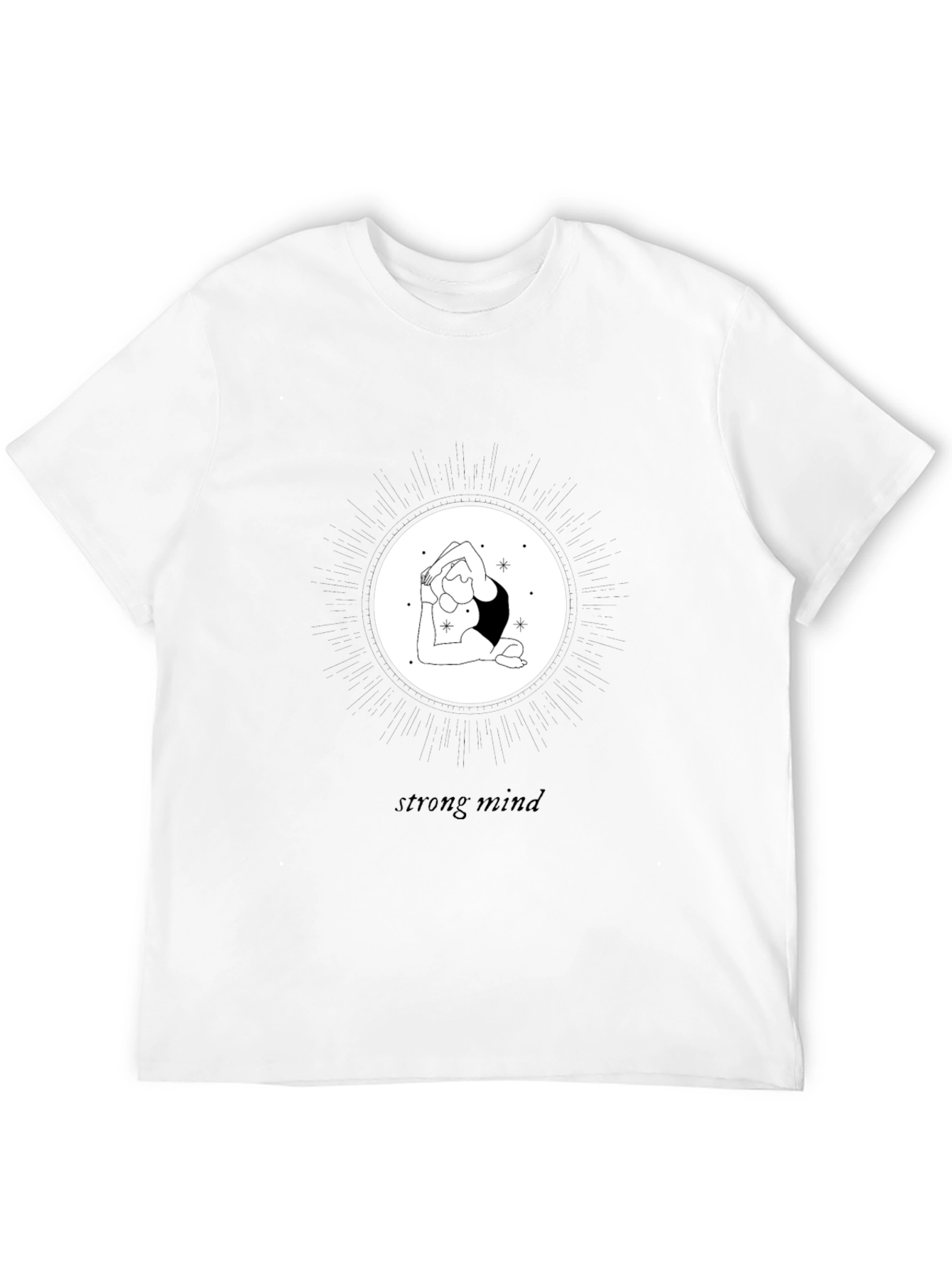 Black Mindful Strength Tee - Yoga Graphic Print view 12