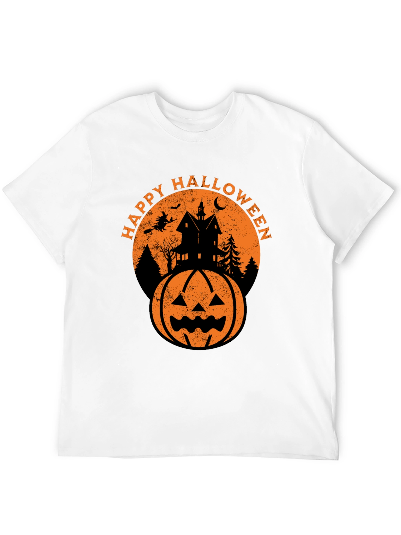 Black Happy Halloween Graphic Tee - Spooky Season Shirt view 12