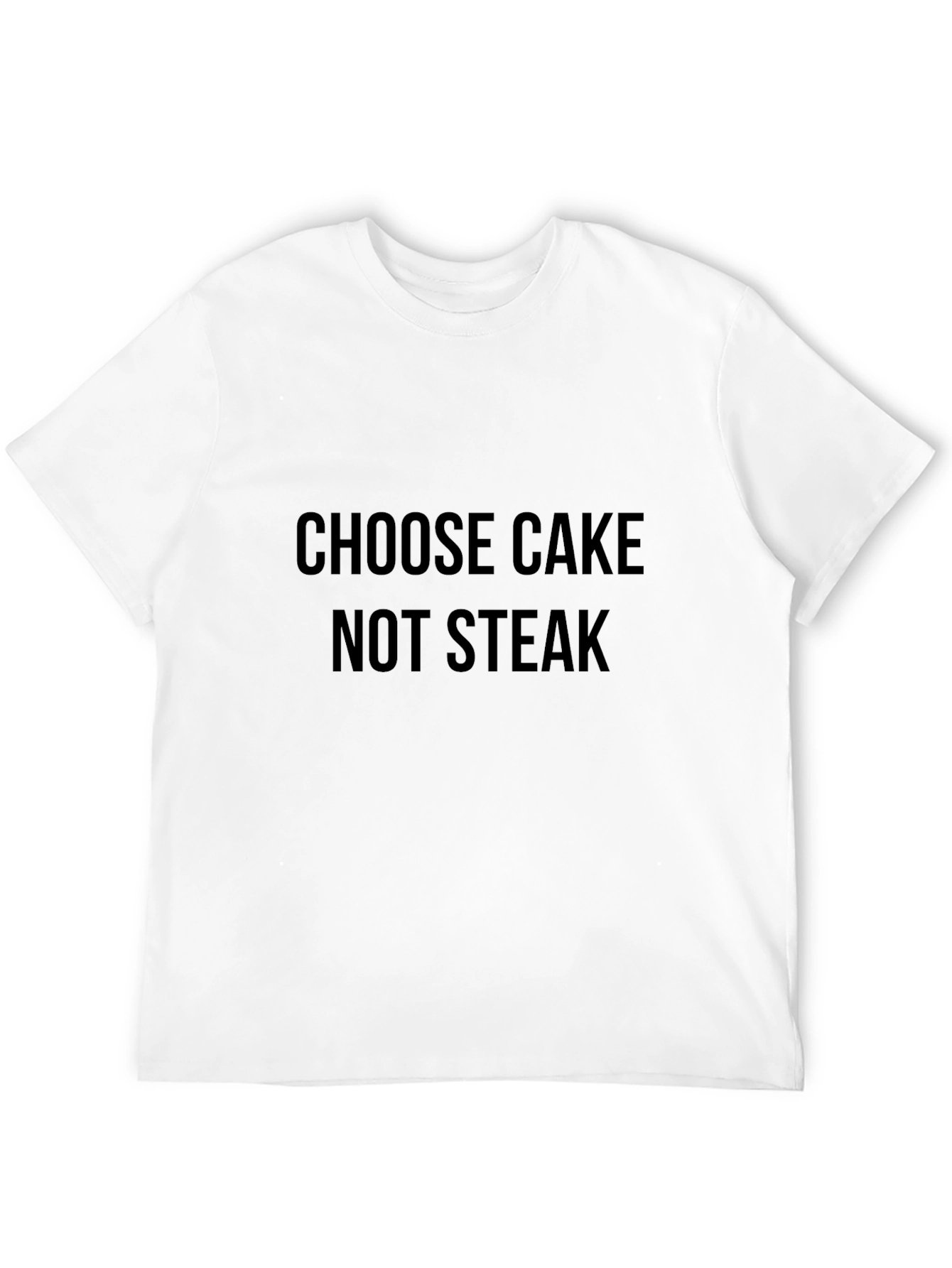 Black Choose Cake Not Steak Black T-Shirt view 12