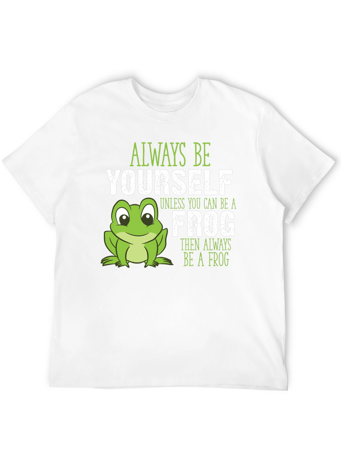 Black Funny Frog Graphic Tee: Always Be Yourself T-Shirt view 12