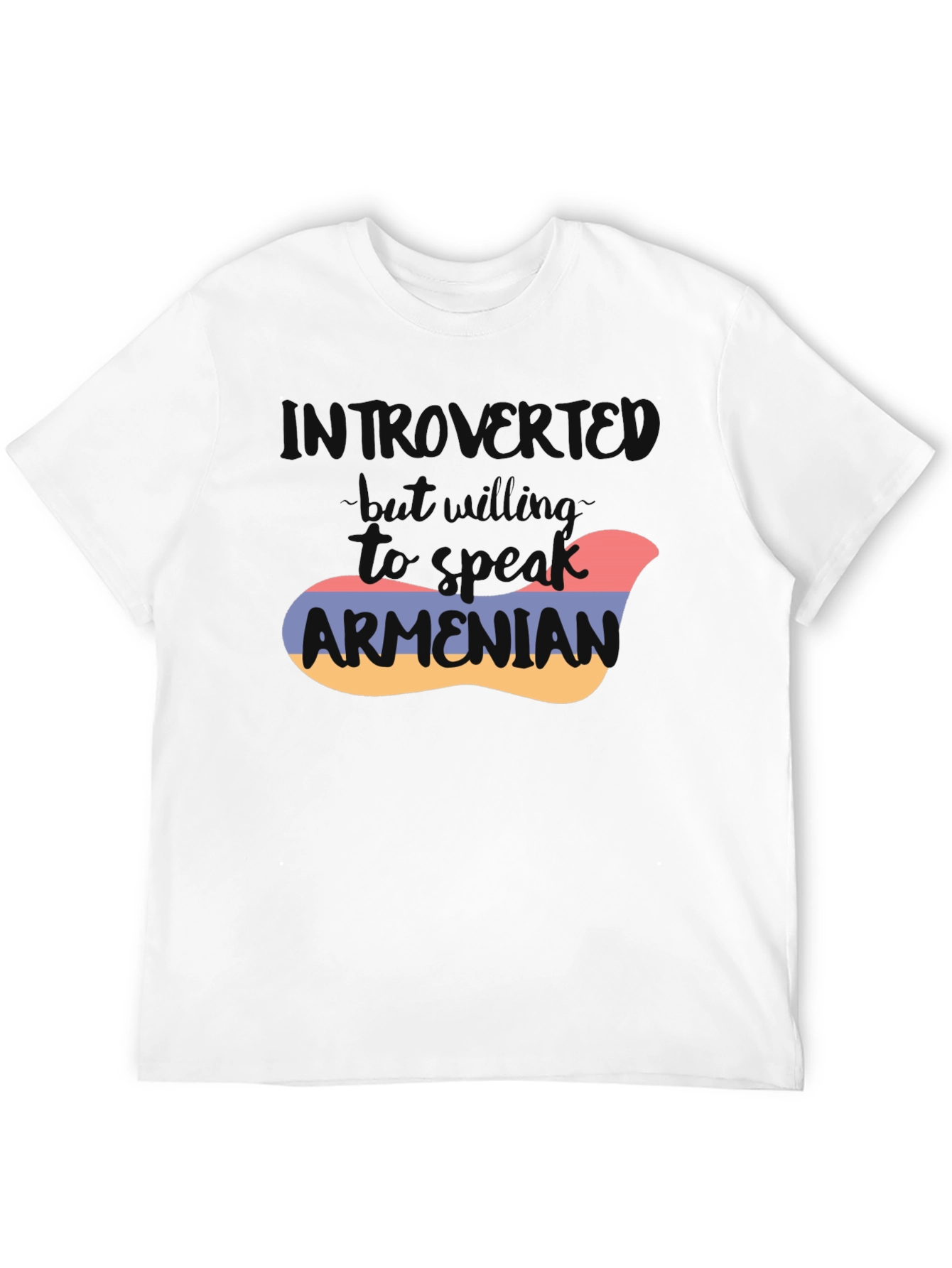 Black Introvert Armenian Flag T-Shirt view 12