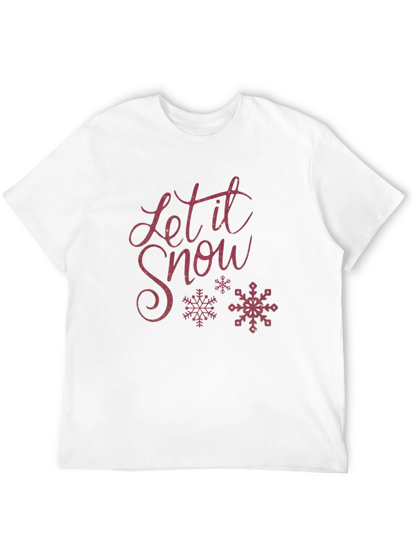 Black Let it Snow Holiday Graphic Tee view 12