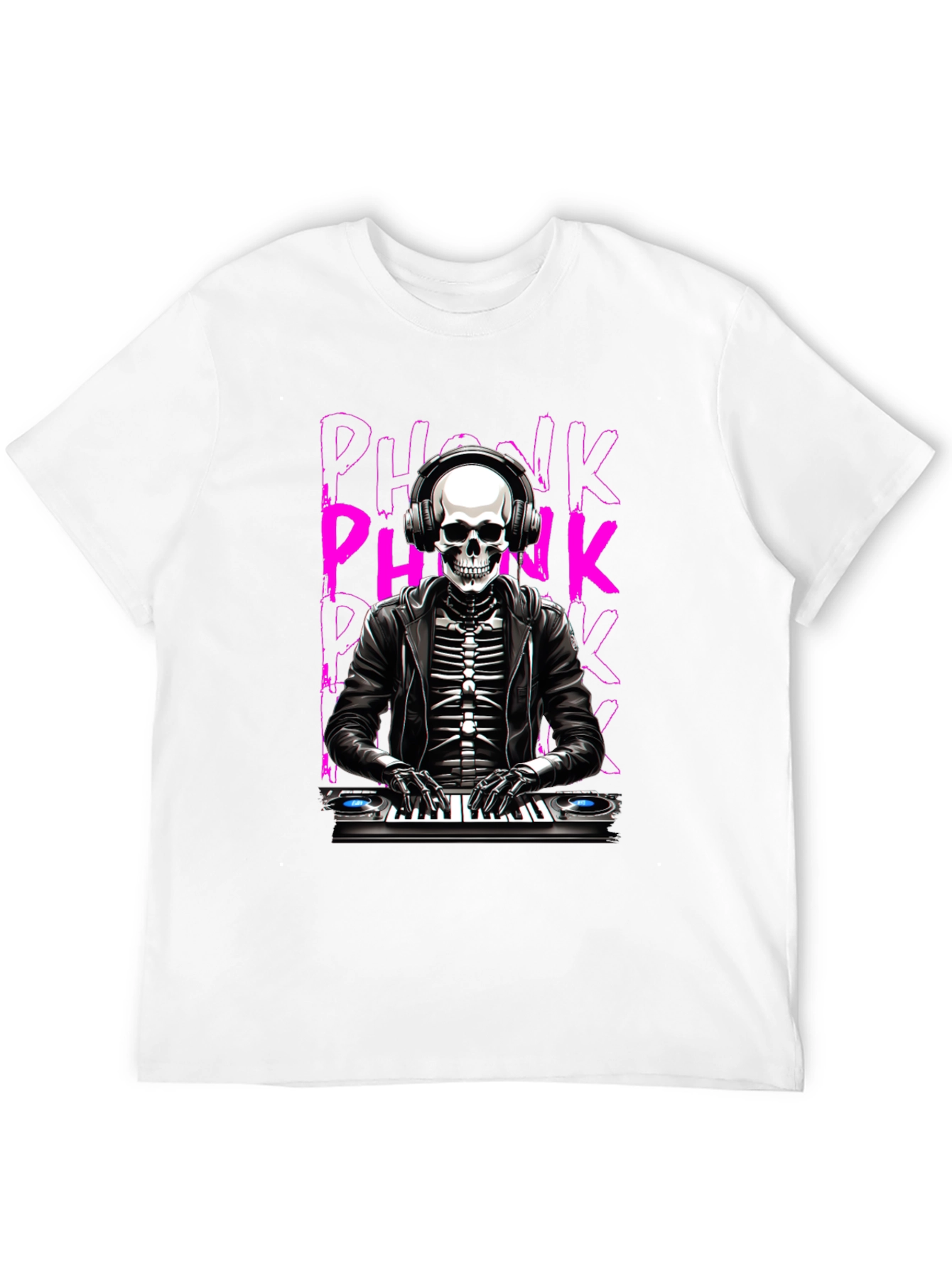 DJ Skeleton 'Phonk' Graphic T-Shirt - 12