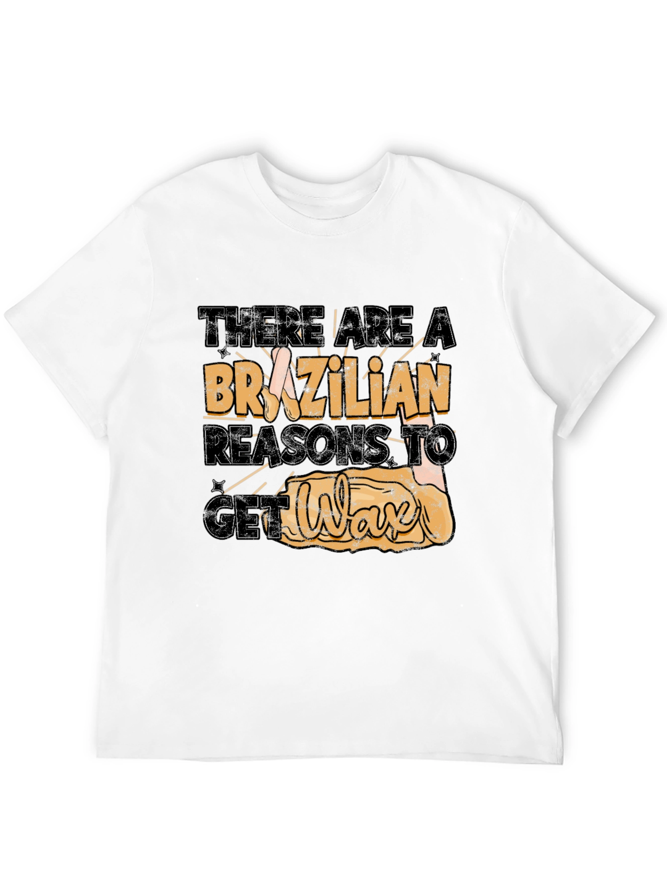 Black Brazilian Wax Reasons T-Shirt view 12