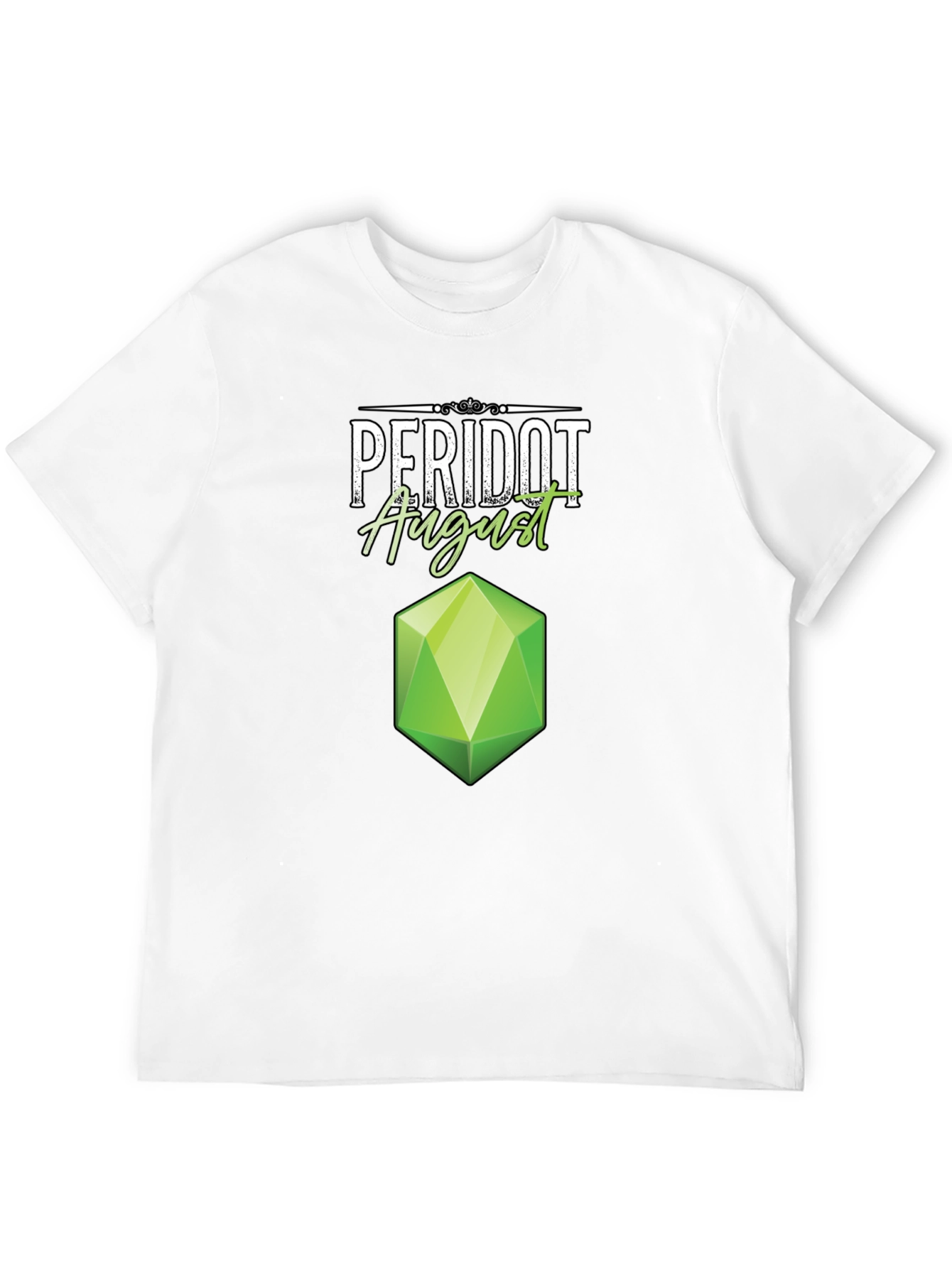 Black Peridot August Gemstone T-Shirt view 12