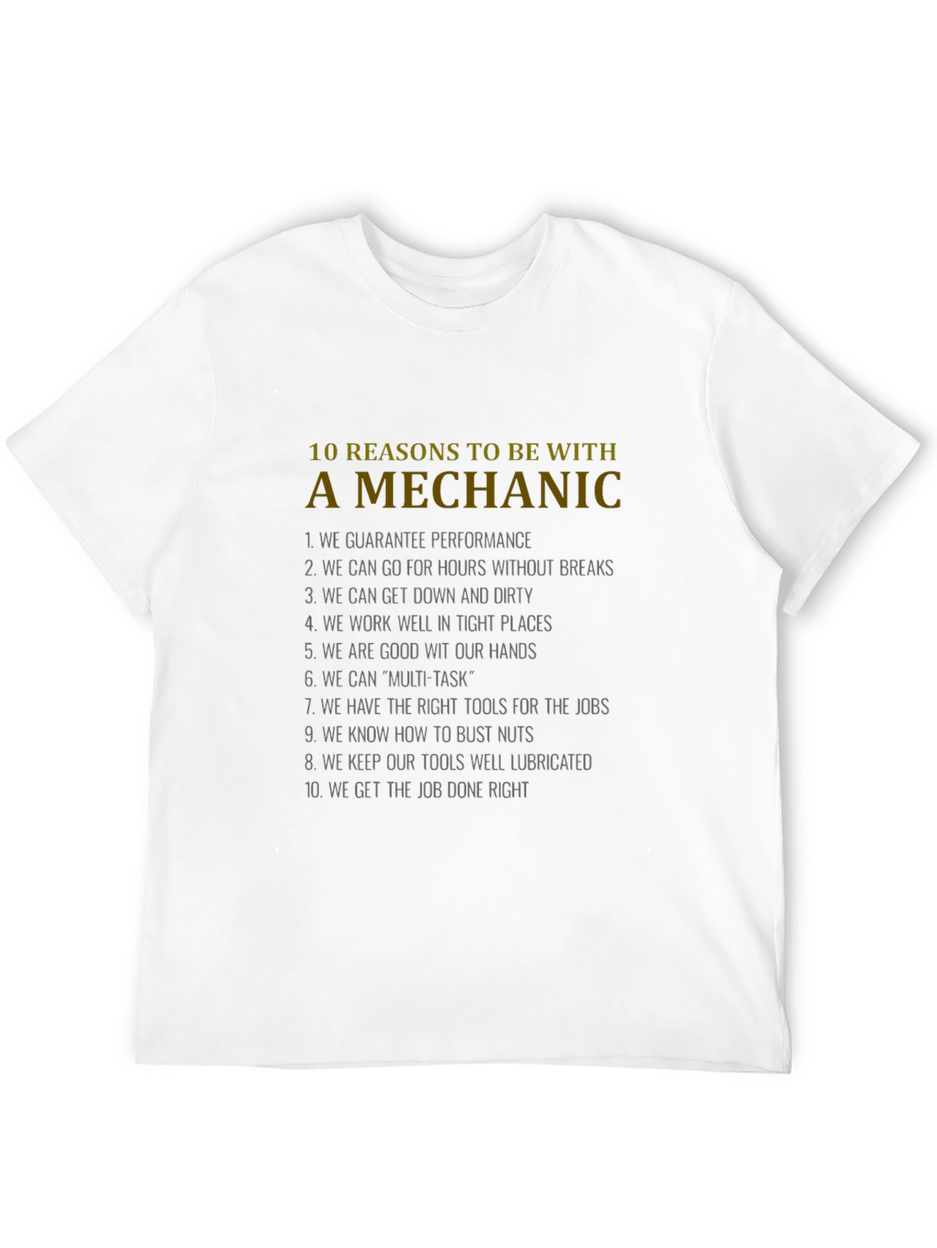 Black 10 Reasons Mechanic T-Shirt - Funny Mechanic Gift view 12