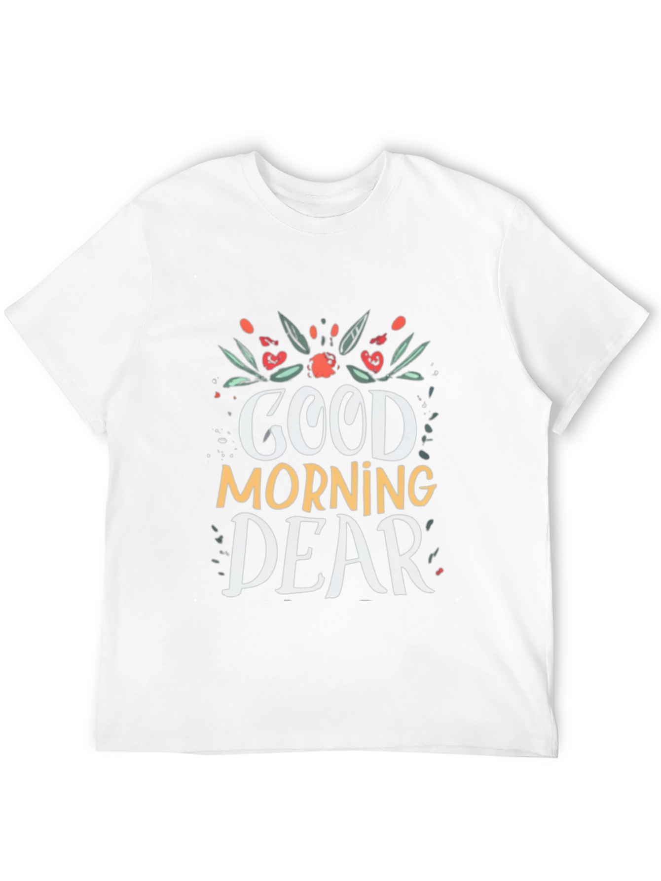 Black Good Morning Dear Black T-Shirt view 12