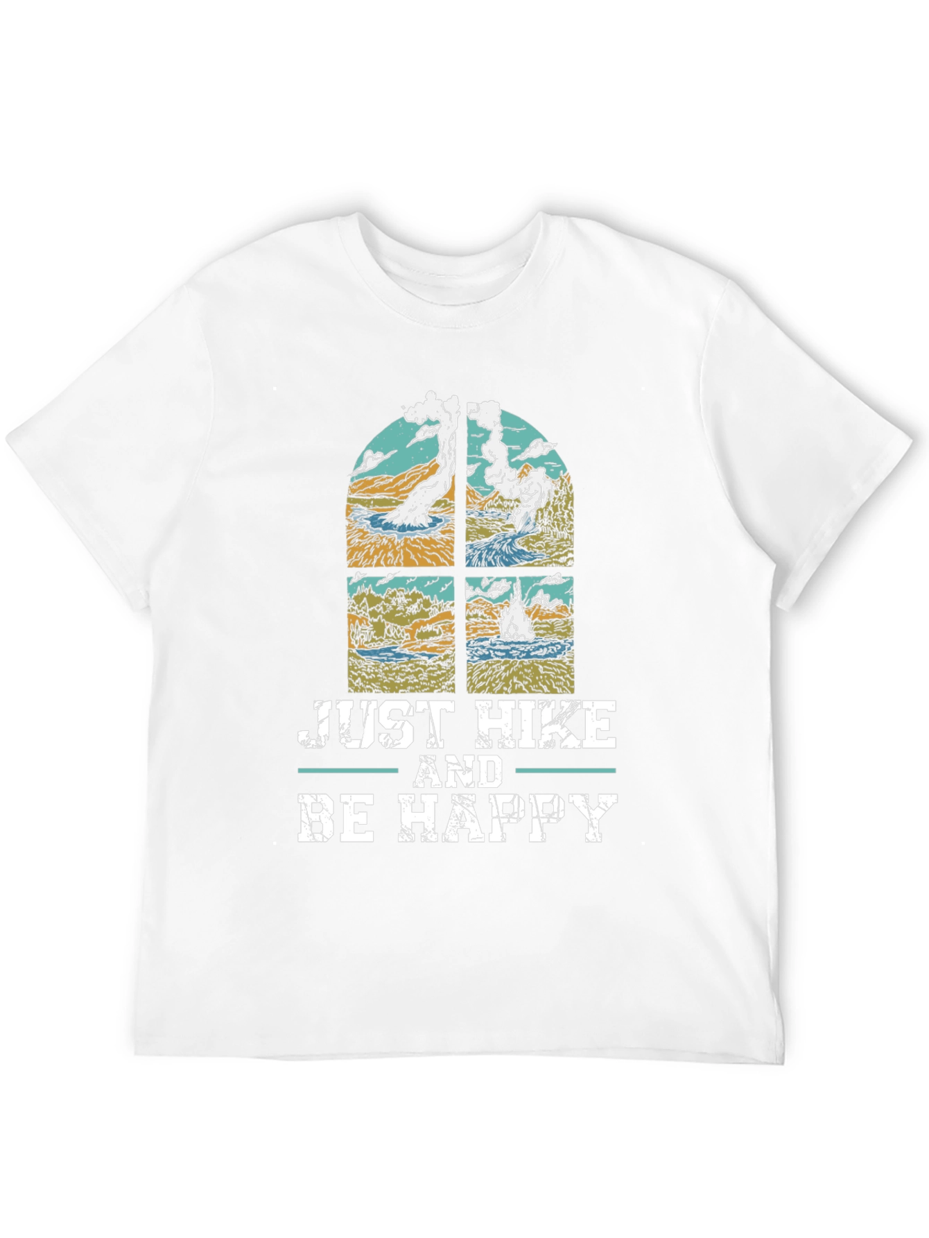 Black Just Hike & Be Happy T-Shirt - Nature Lover's Tee view 12
