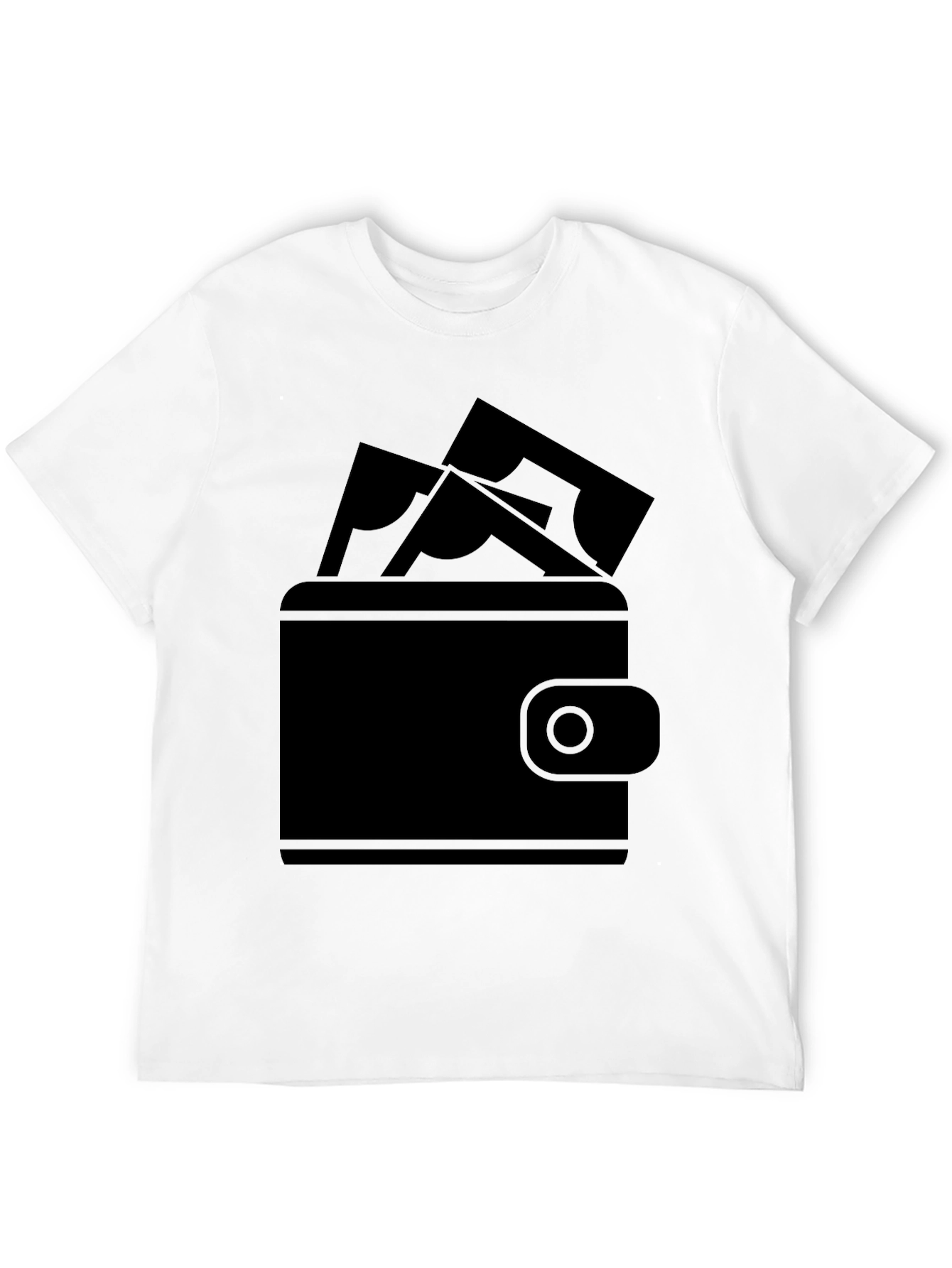Black Money Wallet Graphic Tee - Black view 12