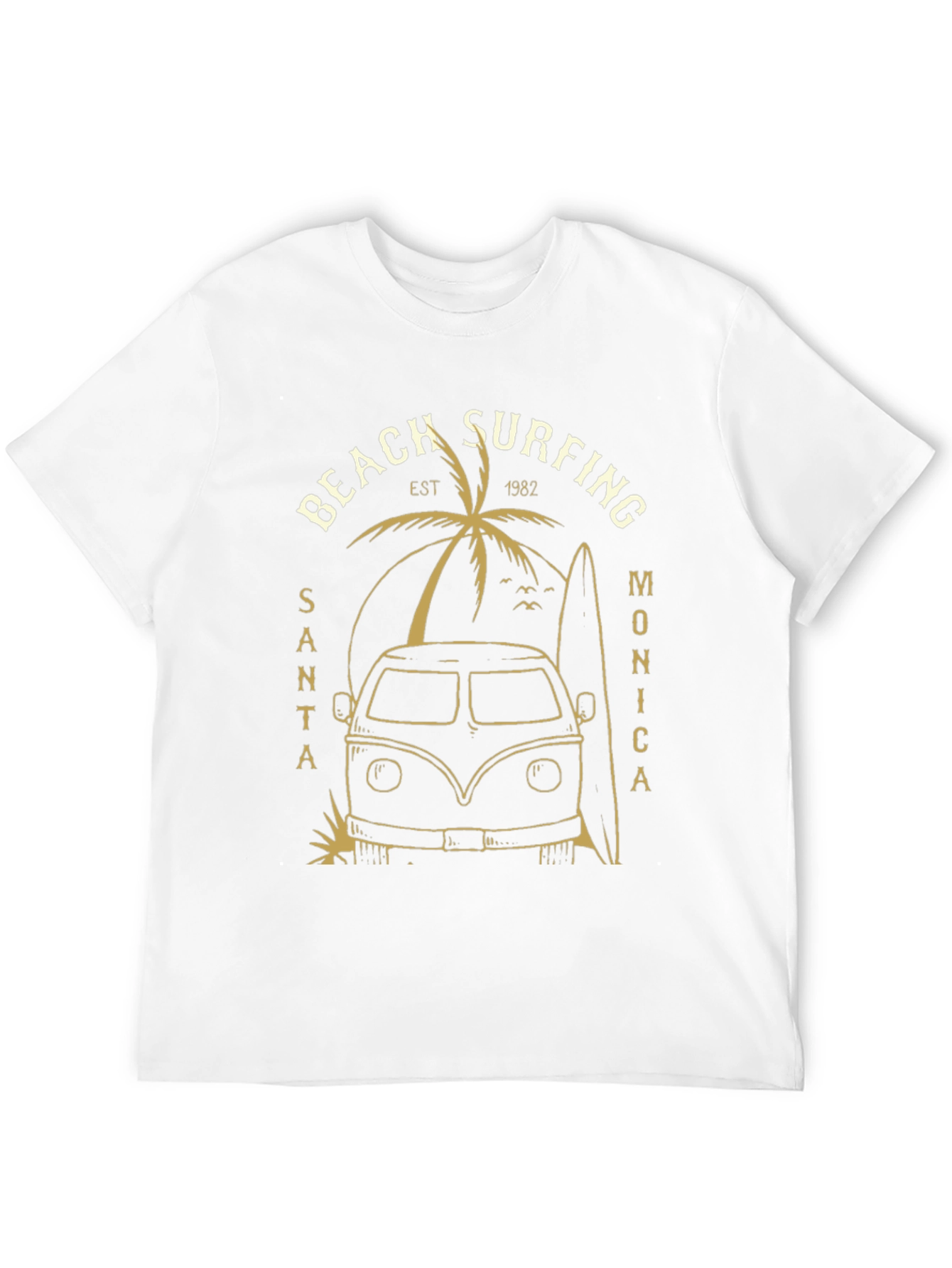 Black Beach Surfing Santa Monica Black Tee view 12