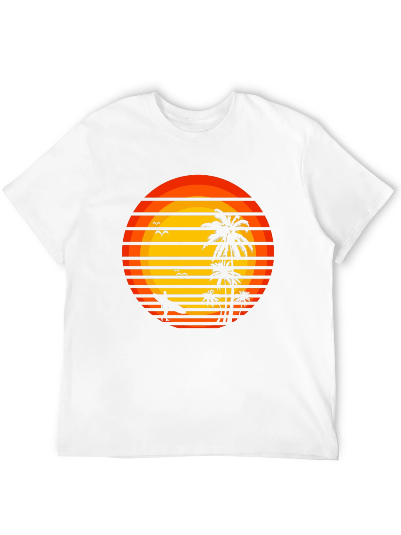 Black Retro Sunset Surfer T-Shirt view 12