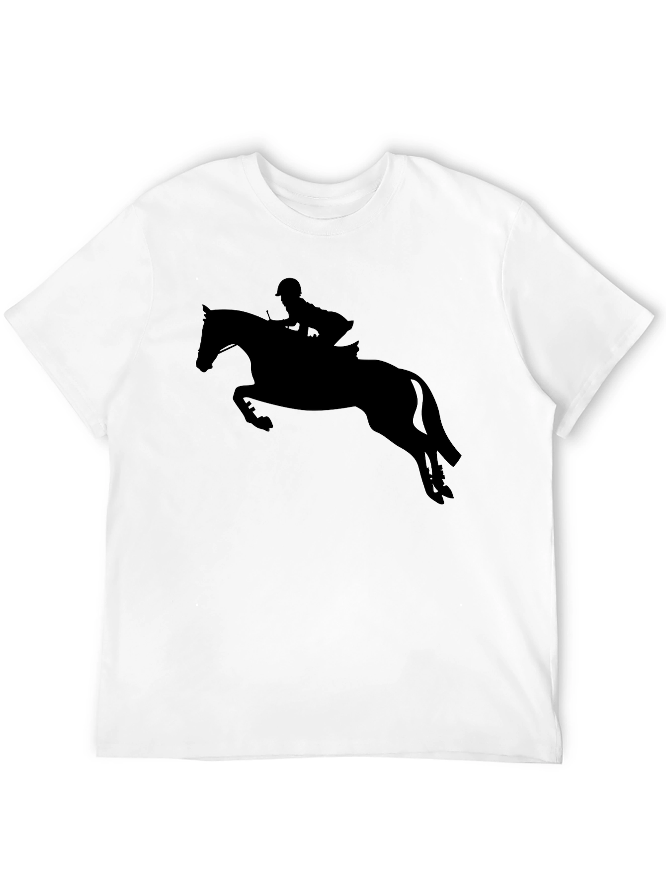 Black Equestrian Silhouette Black T-Shirt view 12