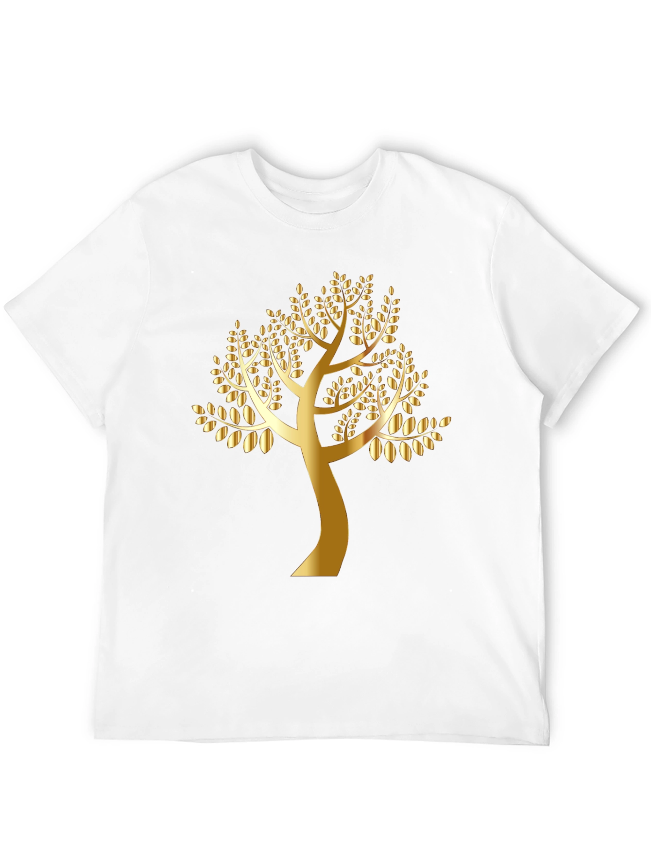 Black Golden Tree Graphic Black T-Shirt view 12