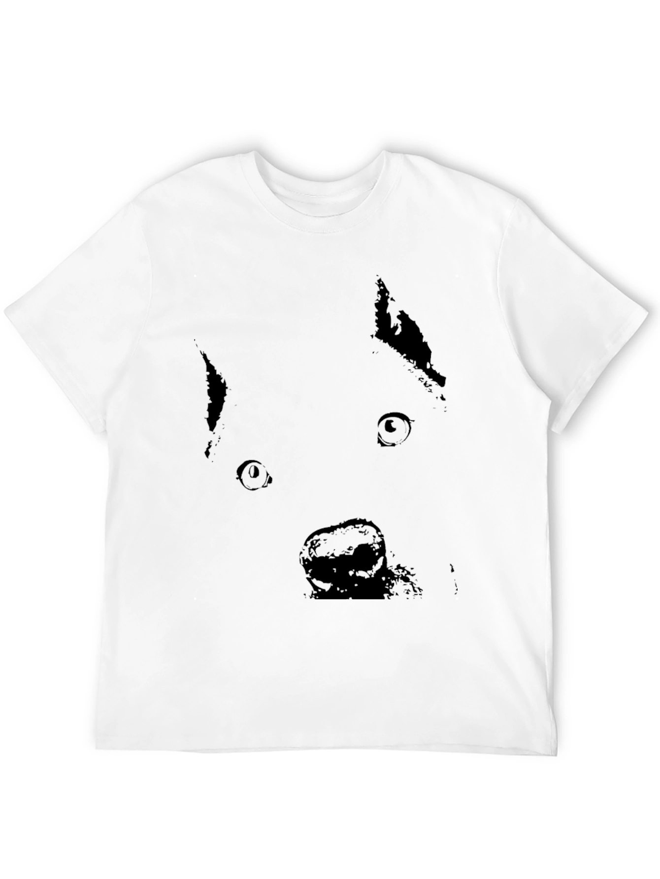 Black Black Dog Face Graphic T-Shirt - Casual Style view 12