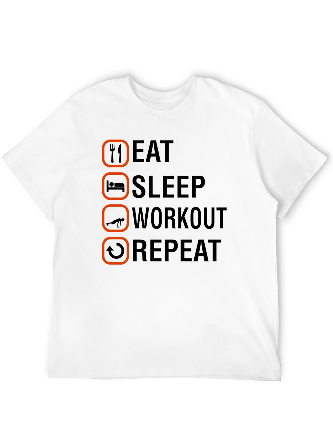 Eat Sleep Workout Repeat Graphic Tee - 12