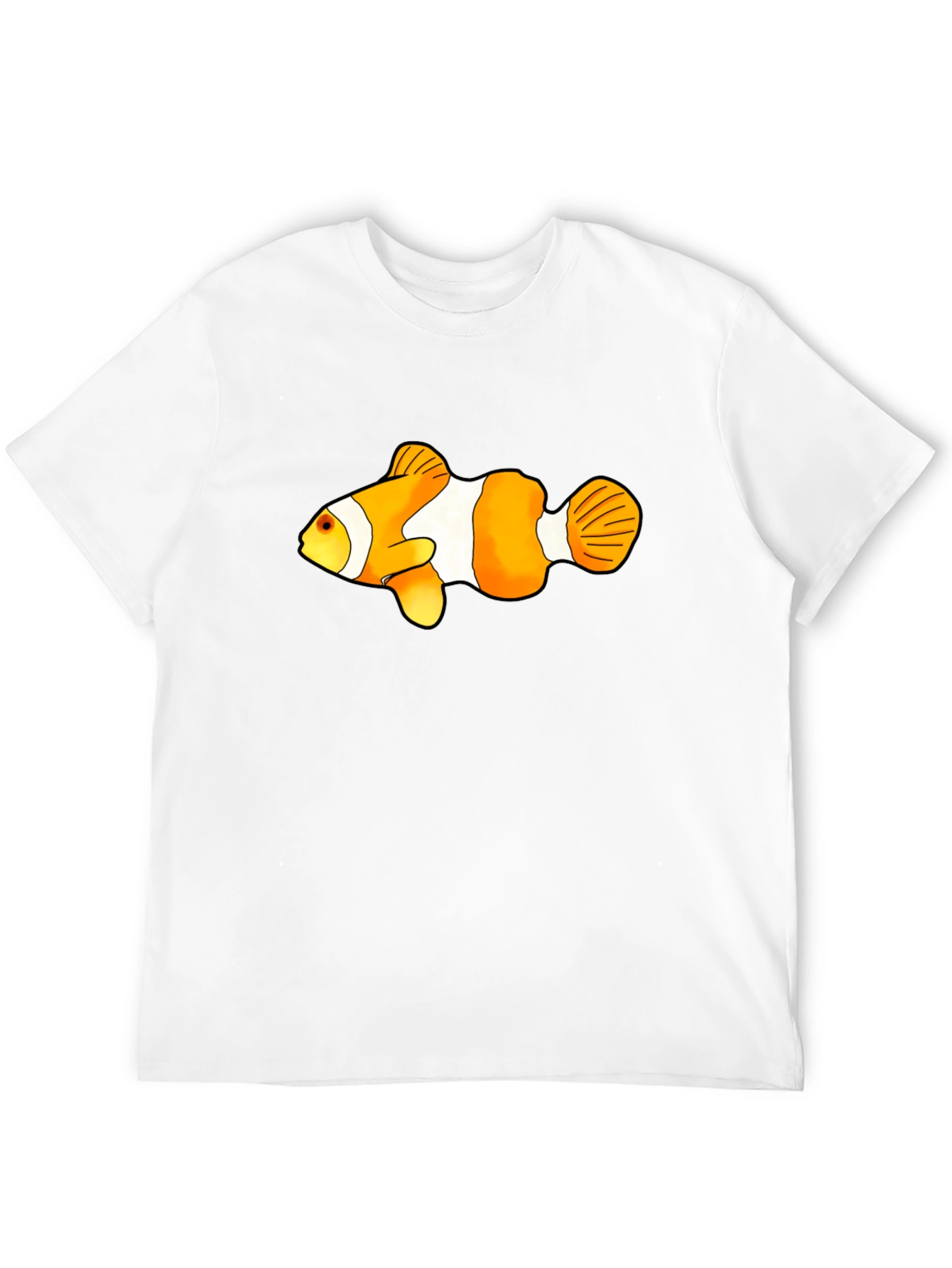 Black Clown Fish Graphic Tee - Black Cotton Blend view 12