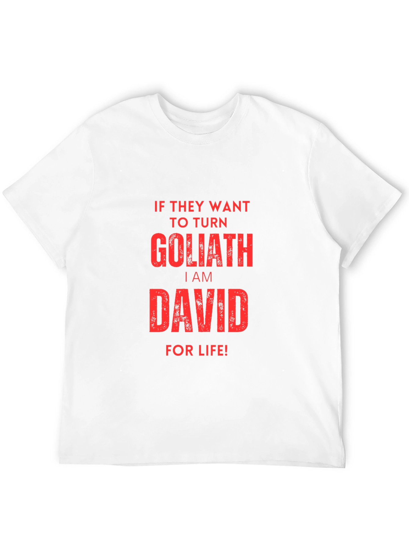 Black I am David For Life T-Shirt view 12