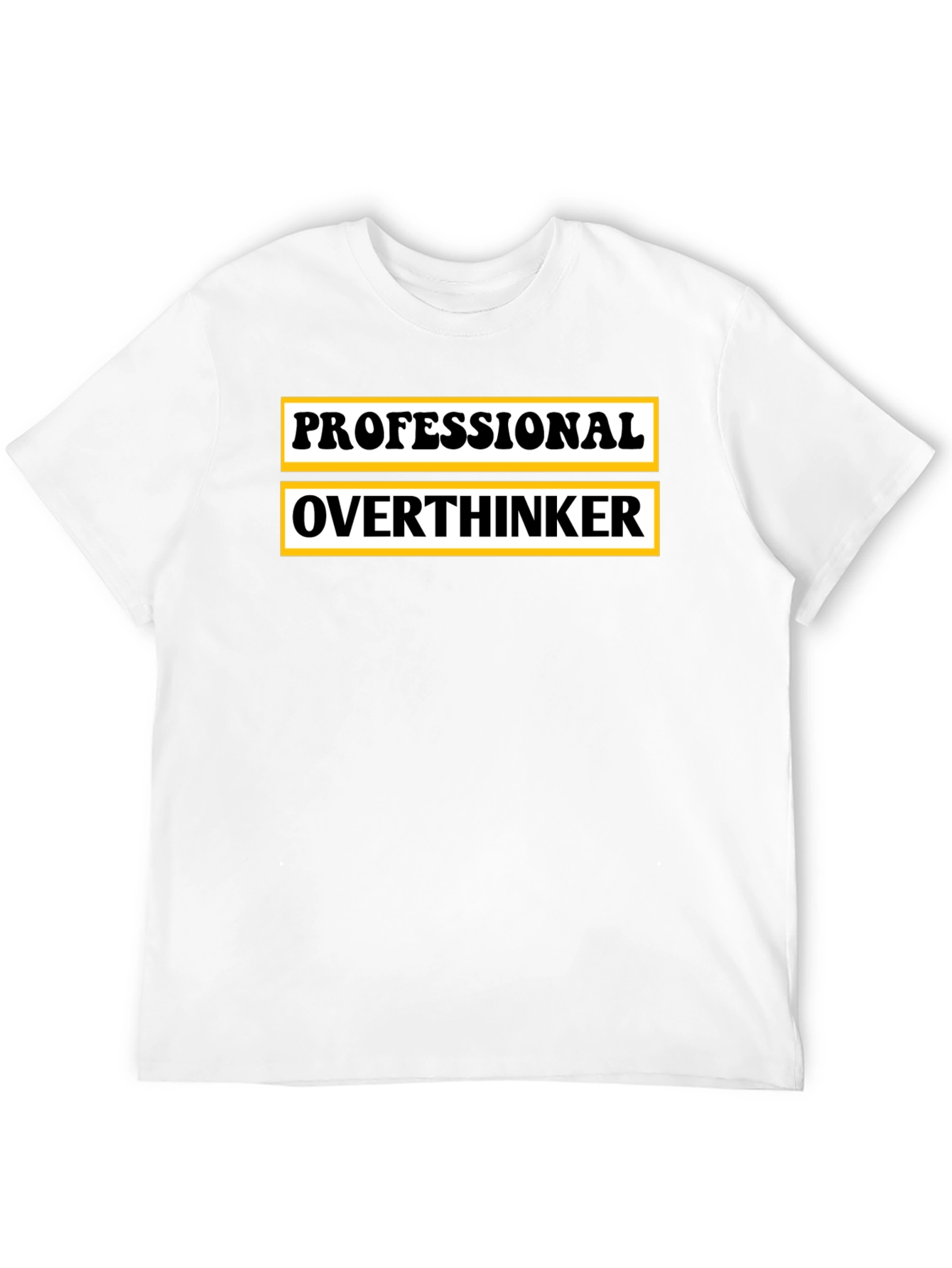 Black Professional Overthinker Graphic T-Shirt view 12