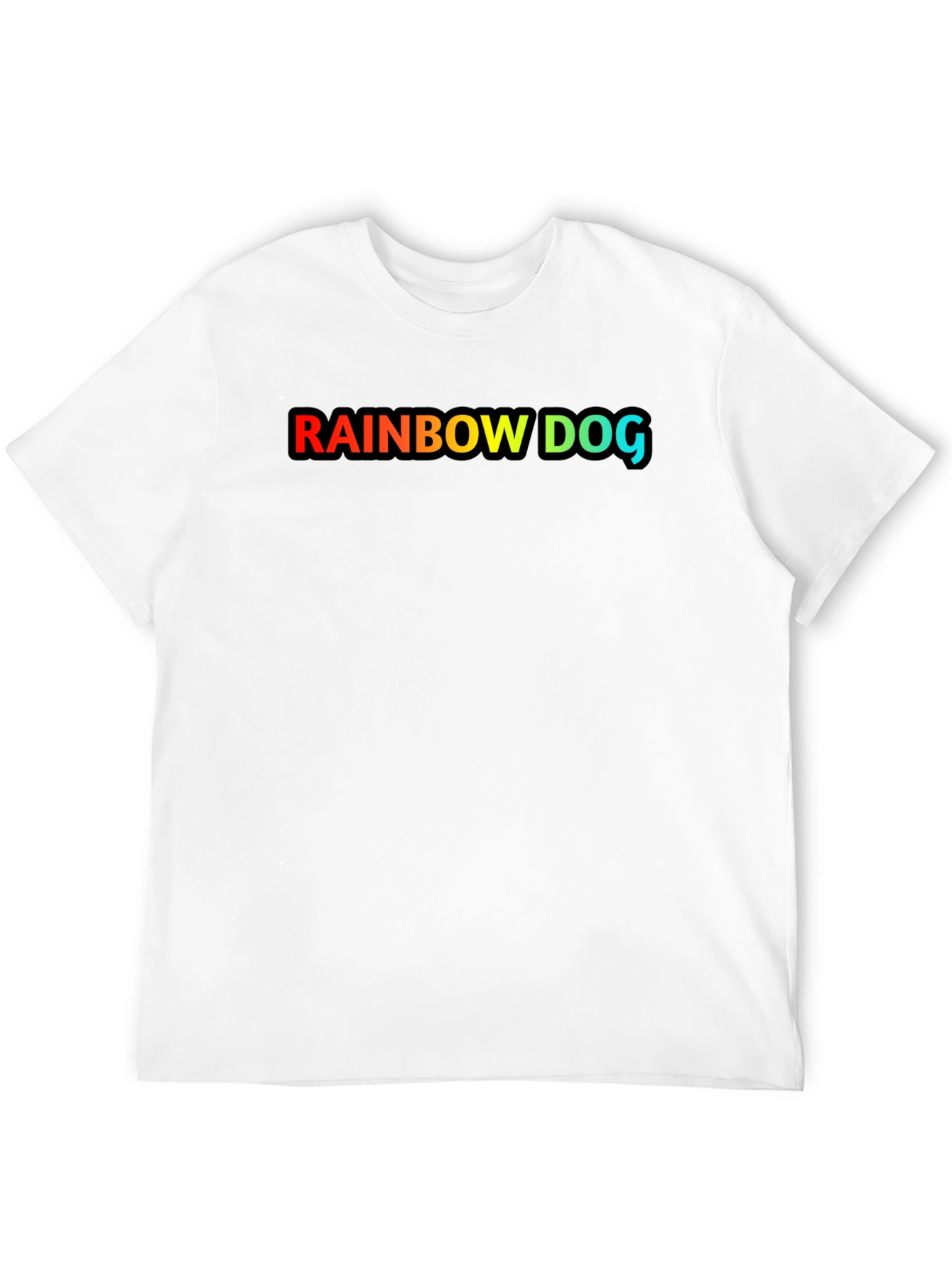 Black Rainbow Dog Graphic Black T-Shirt view 12