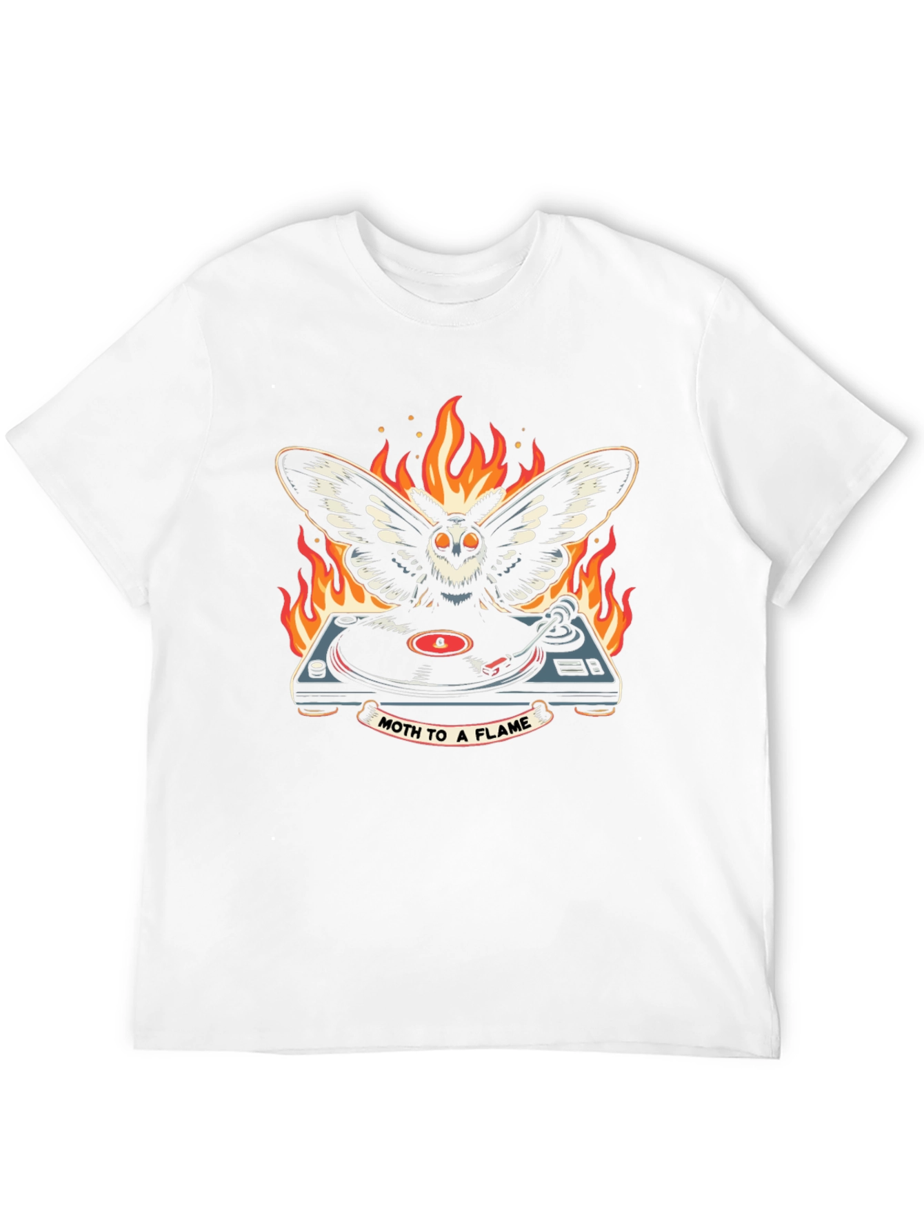 Black Moth to a Flame Graphic T-Shirt view 12